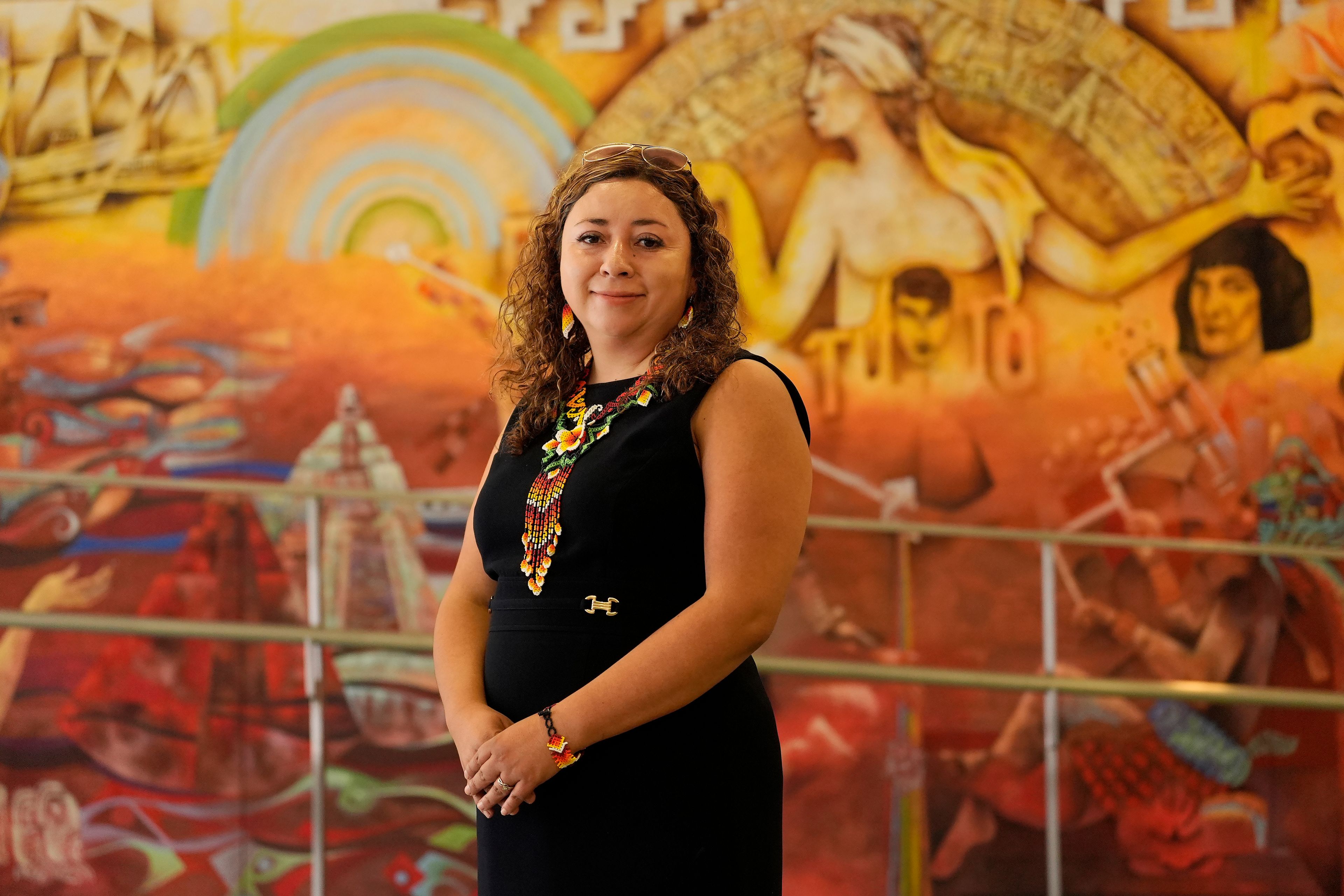 Melissa Camacho poses for photos at the City College of San Francisco's Mission Center in San Francisco, Thursday, Aug. 8, 2024.