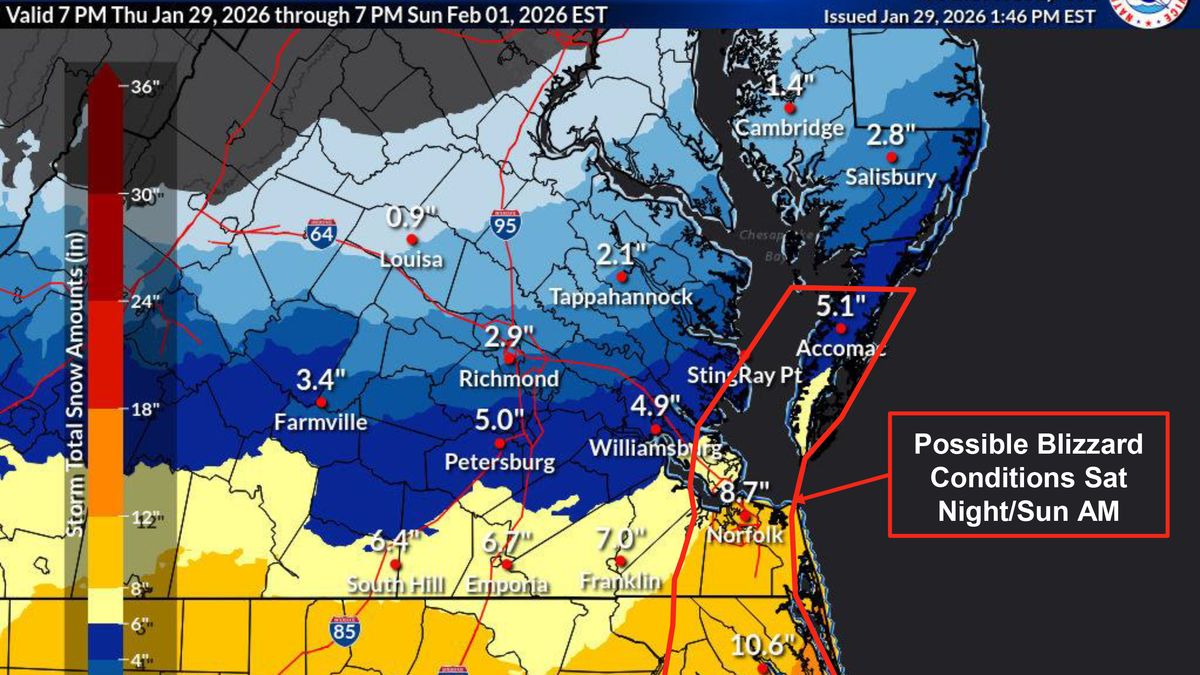 Rare triple threat: Nor’easter to bring blizzard, flooding and freezing to Smithfield