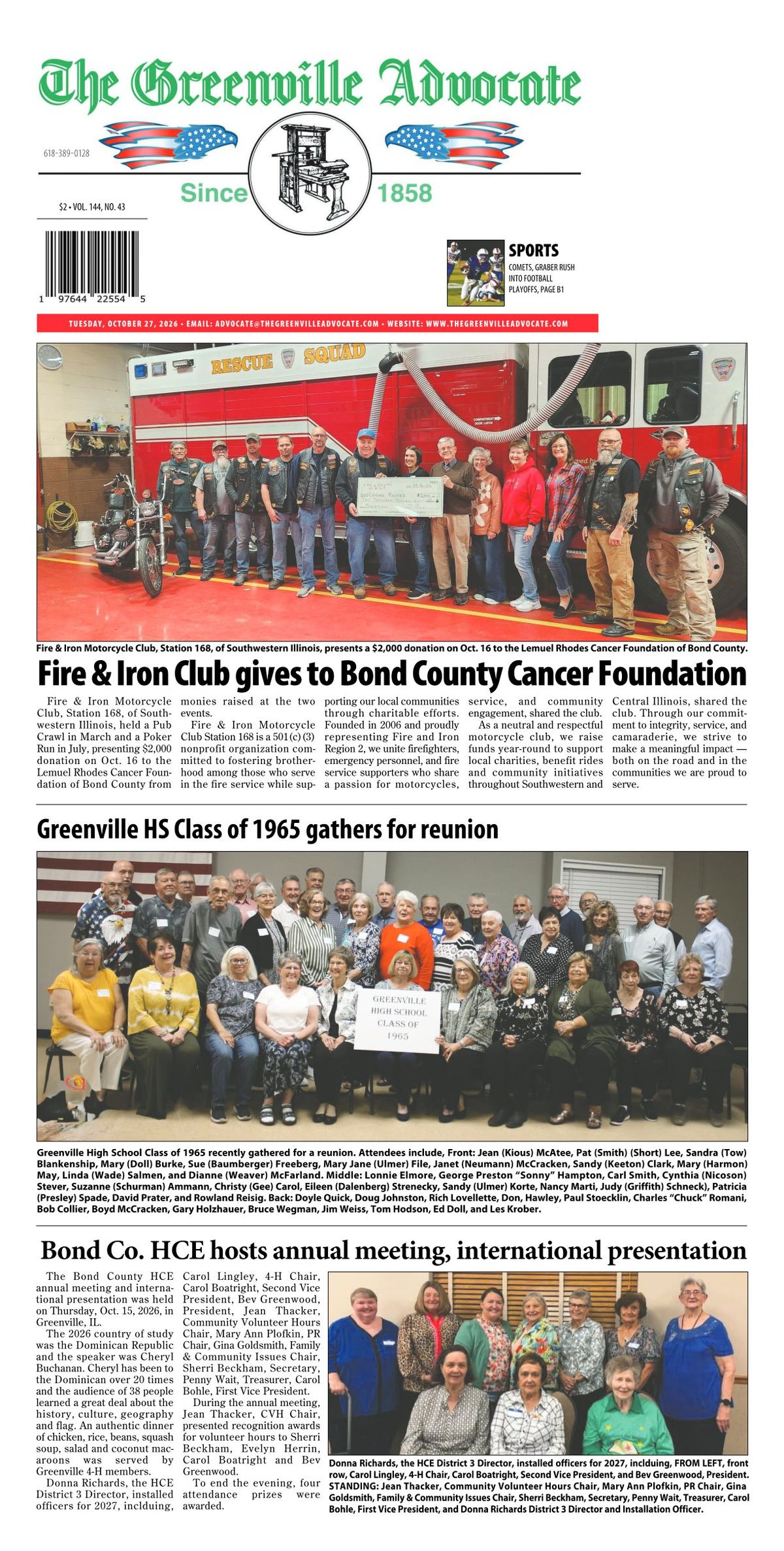 The Greenville Advocate, Oct. 27
