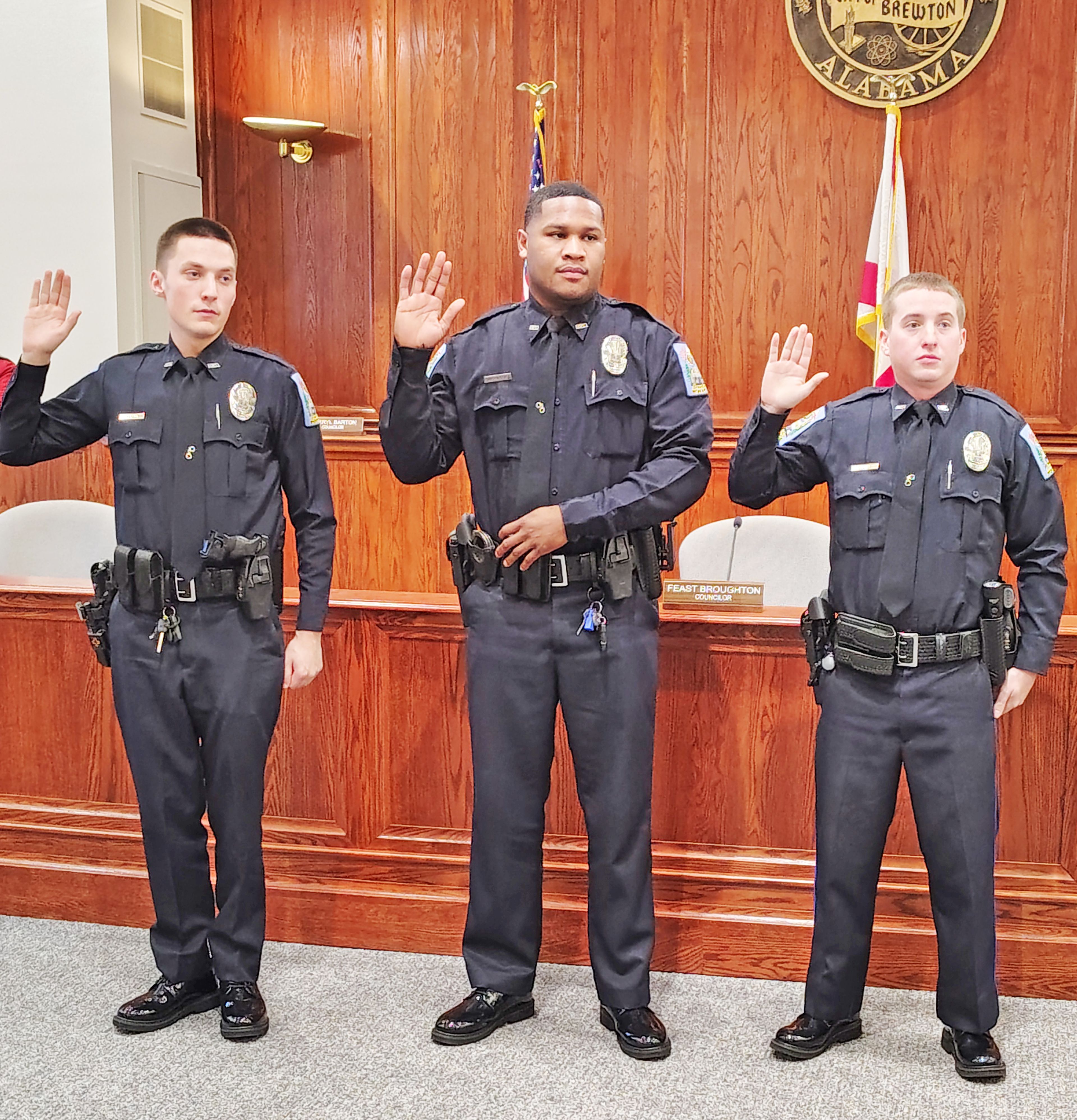 City welcomes 3 new BPD officers Monday