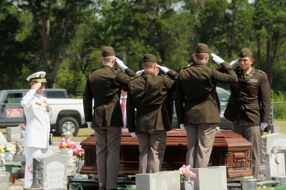 Pfc. Joseph “Dile” Chancery receives full military honors at Lottie cemetery burial