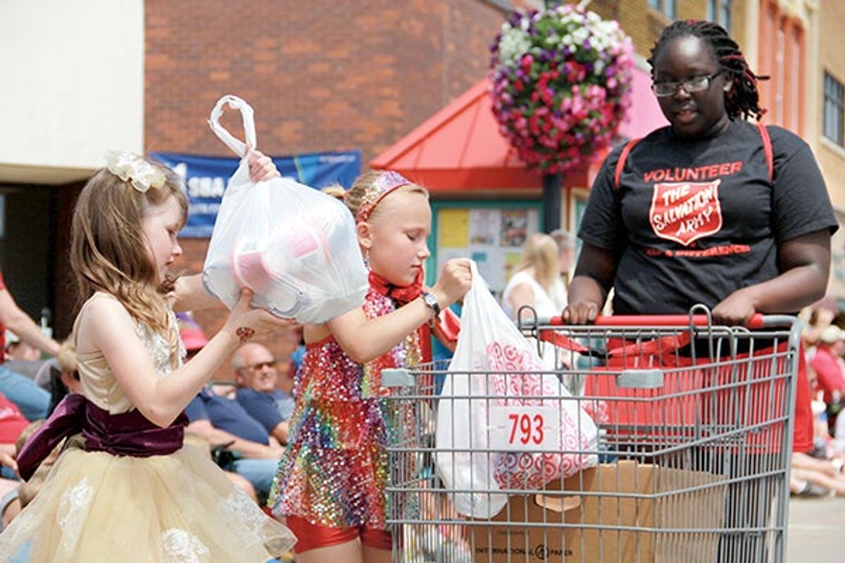 Seeking a parade of food; SA collects donations during Fourt...