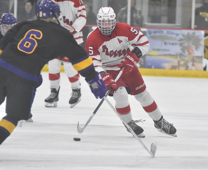 Kade Lockner Lourdes blanks Packers in boys hockey opener