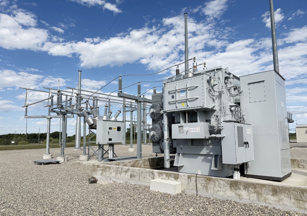 Utility Supervisor Lettering Austin Utilities Murphy’s Creek Substation strengthens elect...