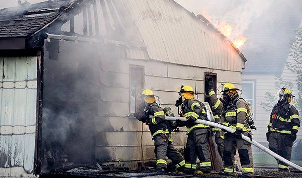 Firefighters respond to shed fire