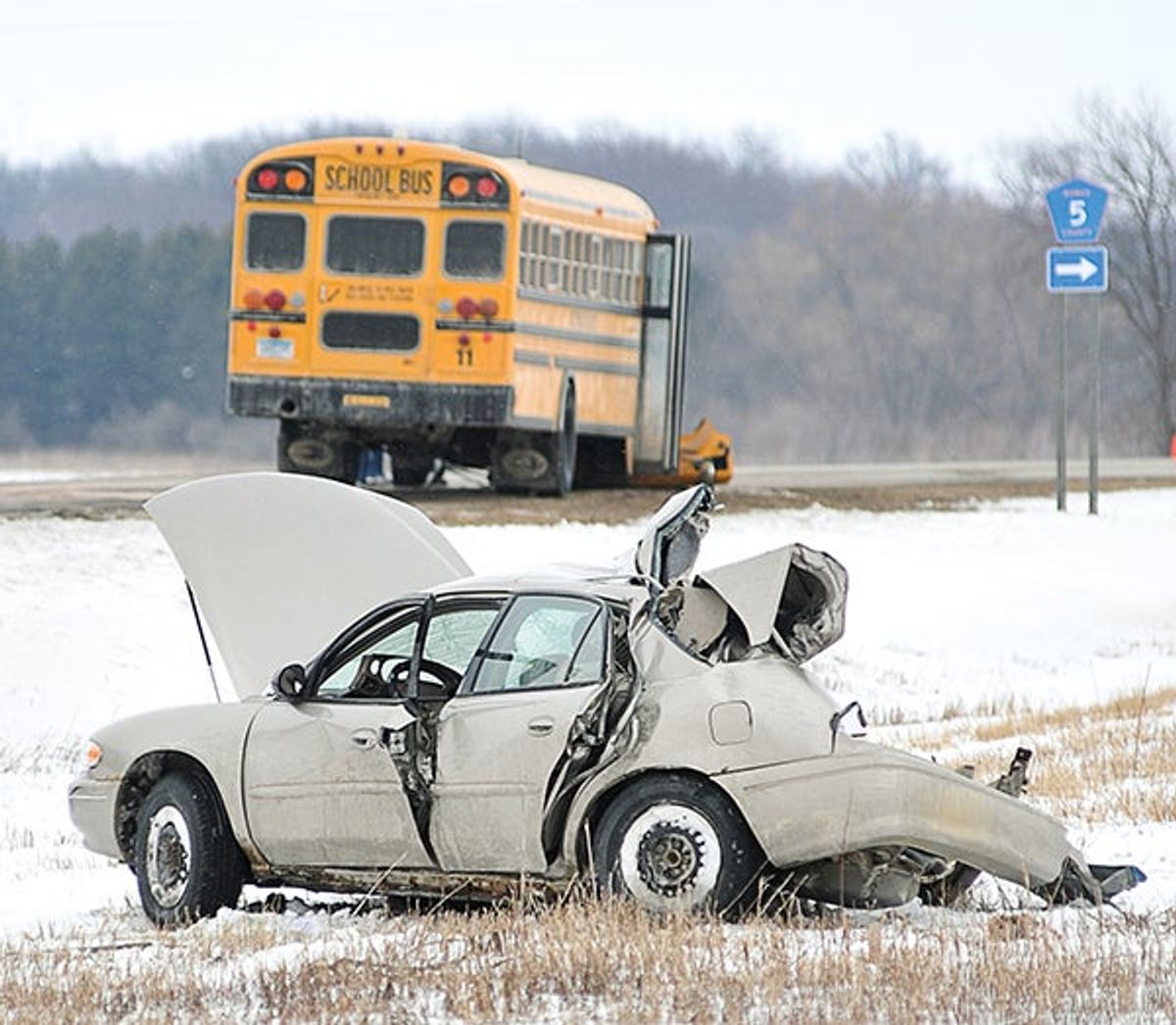 Update: 16-year-old dies after car collides with school bus ...