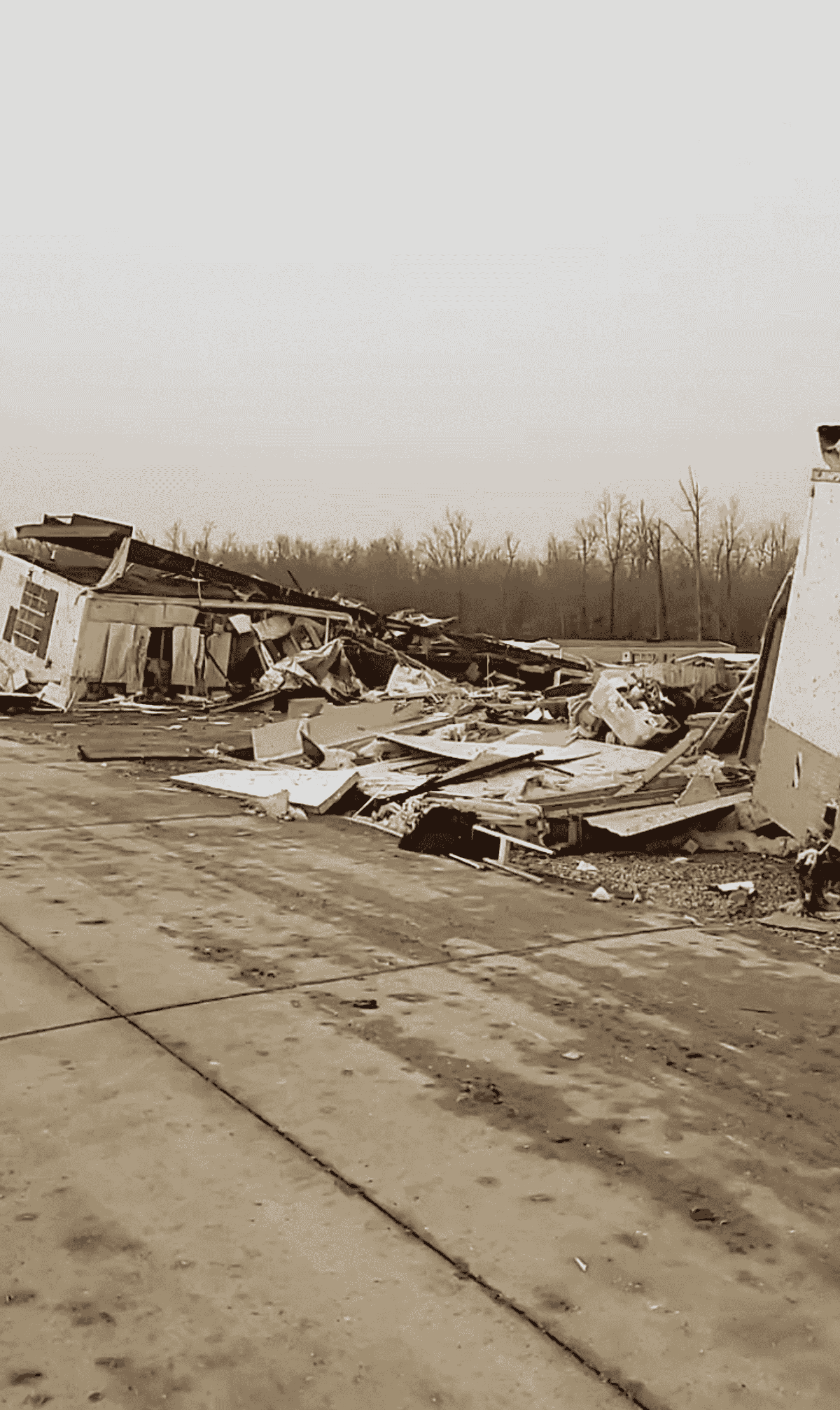 Video coverage:  A view of the destruction at the trailer park off PP highway.