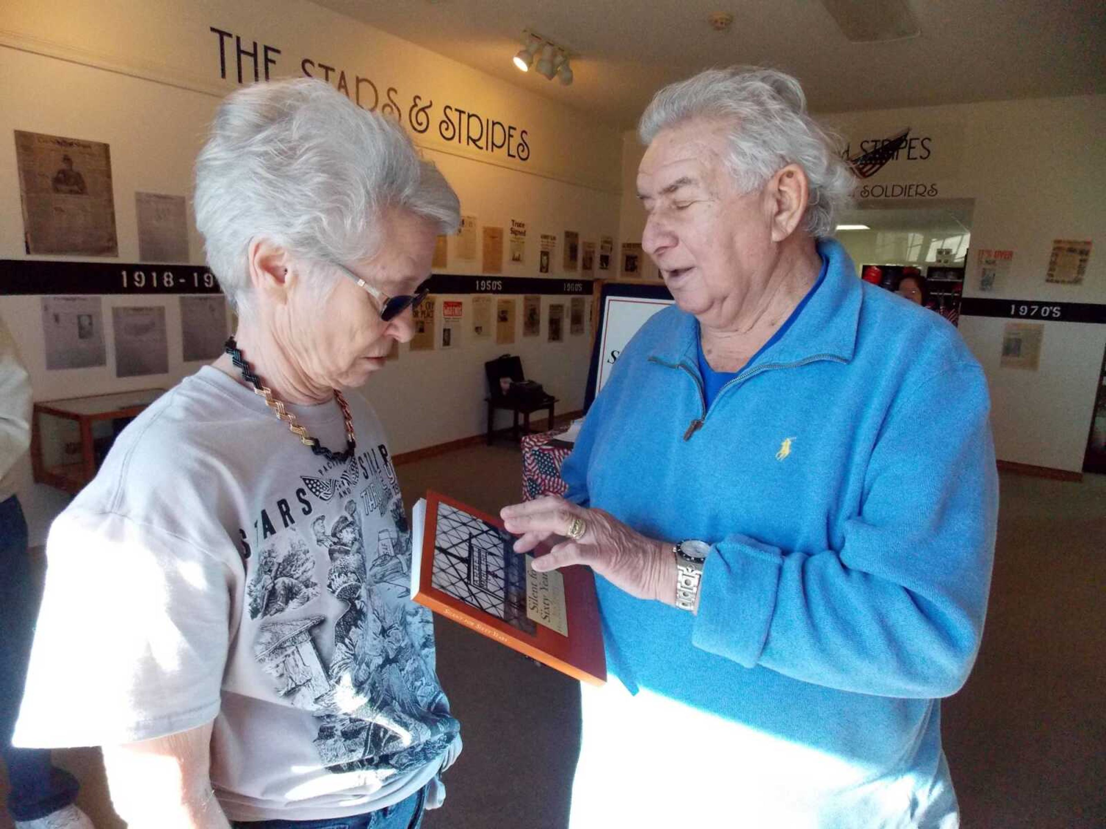Holocaust survivor visits Stars and Stripes Museum
