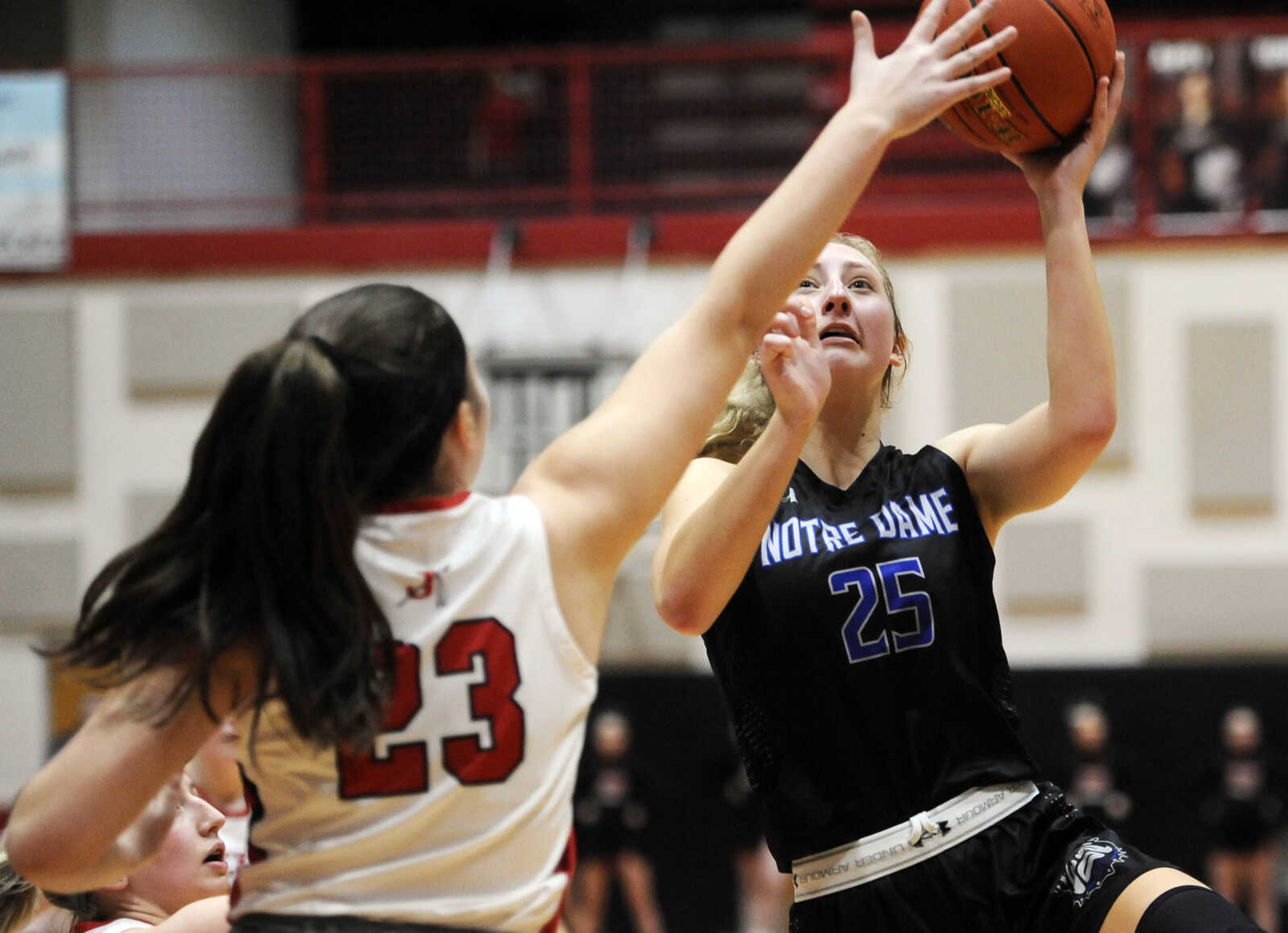 Notre Dame's Tori Rubel puts up a shot against Jackson last season. 