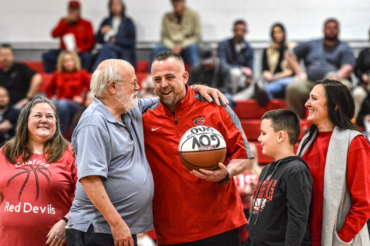 Govreau honored for 200 career wins, Chaffee blows past Saxony 66-31