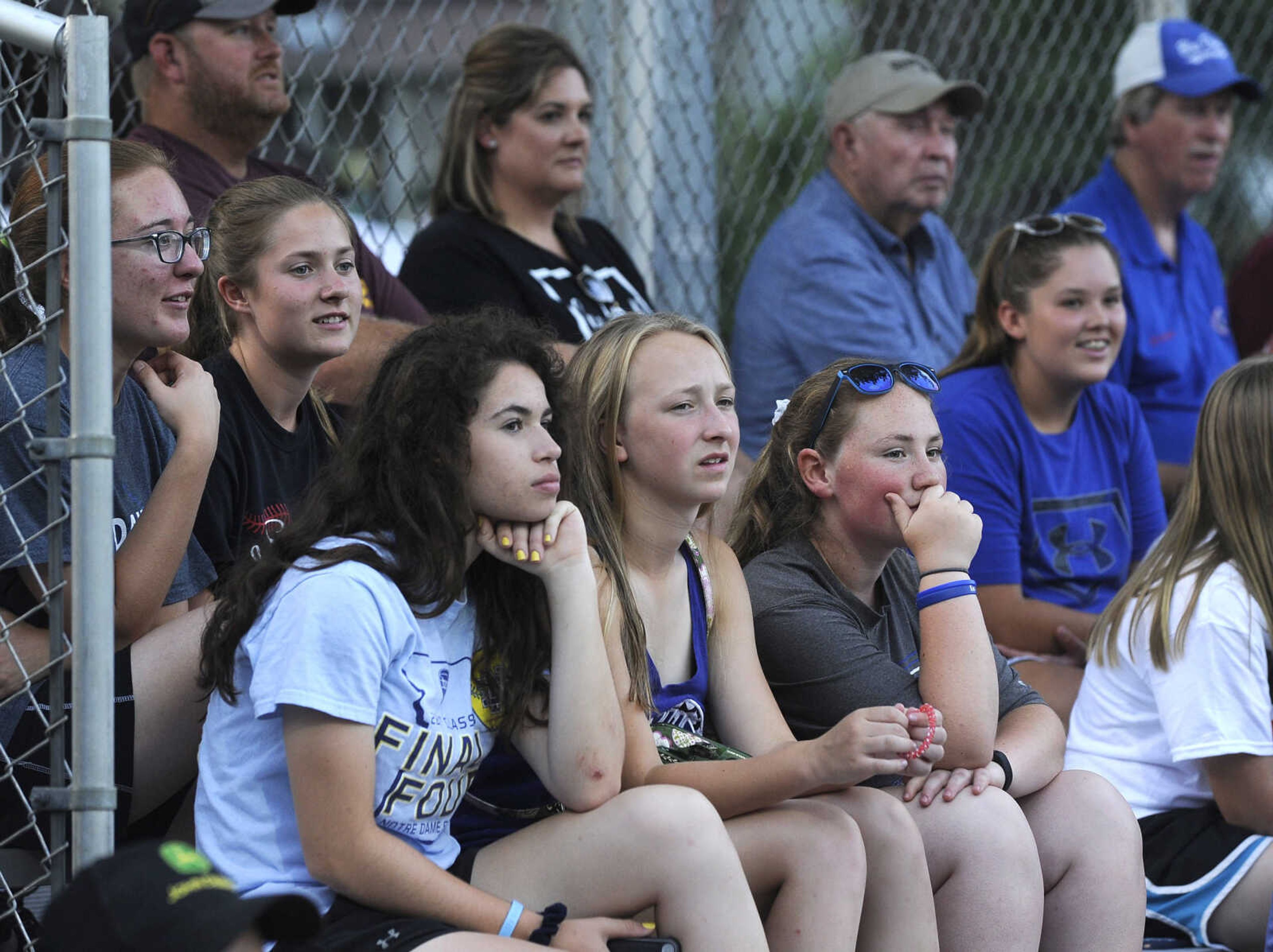 FRED LYNCH ~ flynch@semissourian.com
Softball fans watch the first game of the Kelso Klassic between Kelso Fast Pitch and The Clubhouse on Friday, June 8, 2018 in Kelso, Missouri.