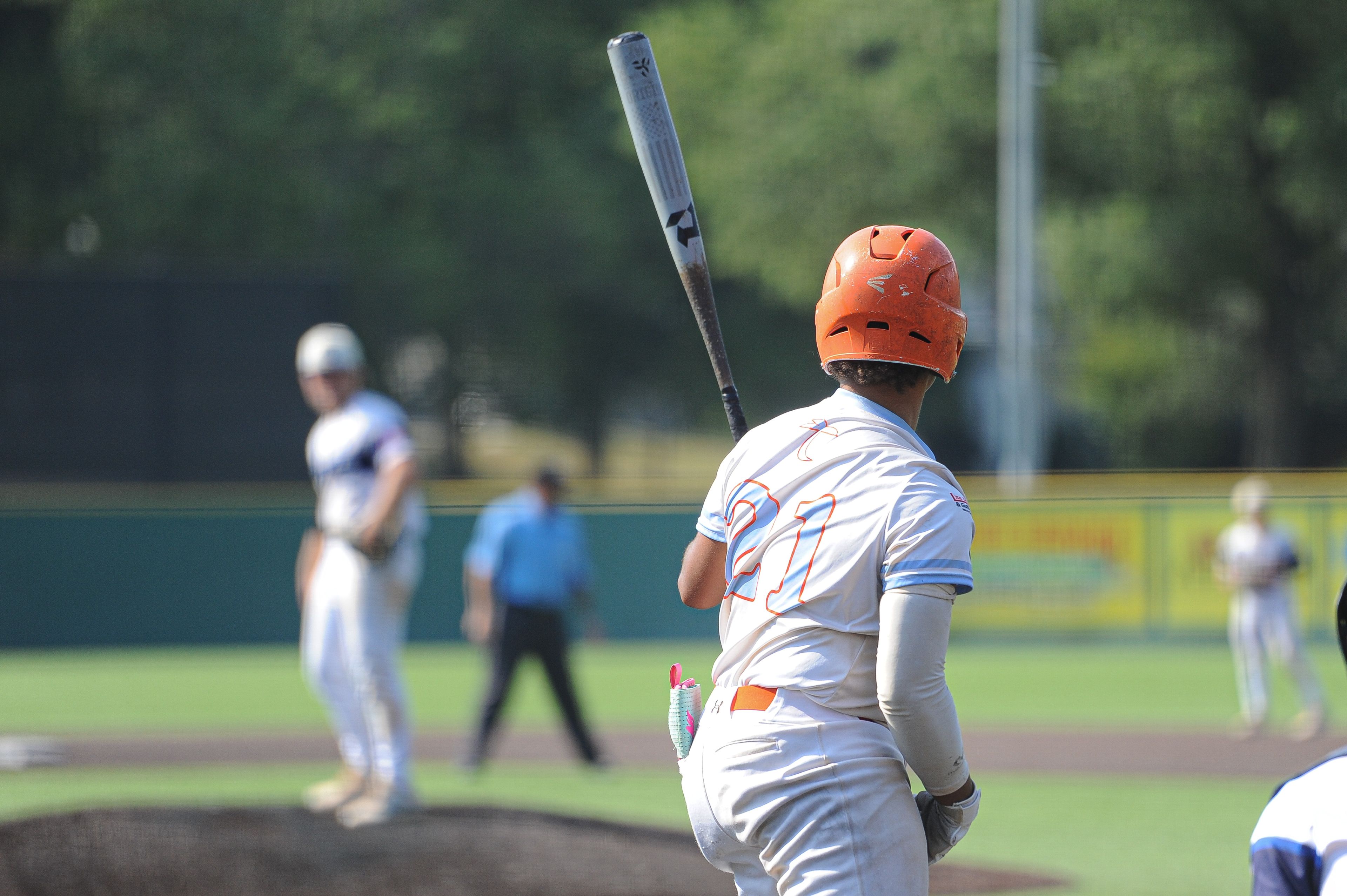 Southeast's Jayquan Bogan prepares to bat during the August 15, 2024 Babe Ruth World Series third-place game between the Charleston Fighting Squirrels and the Southeast Tropics at Capaha Field in Cape Girardeau, Mo. Southeast defeated Charleston, 11-2 in five innings.