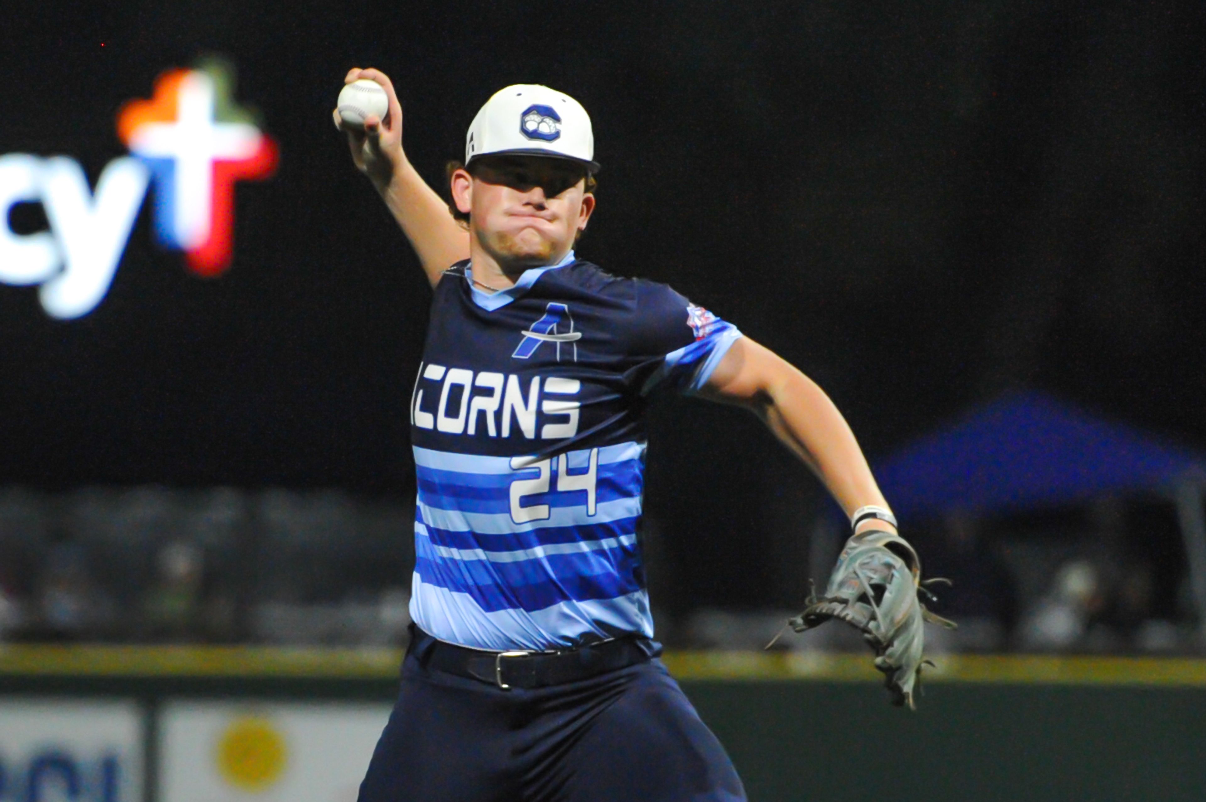 Aycorp's Luke Hester pitches during an August 14, 2024 Babe Ruth World Series game between the Aycorp Fighting Squirrels and the Altoona, Pennsylvania, at Capaha Field in Cape Girardeau, Mo. Aycorp defeated Altoona, 12-11.