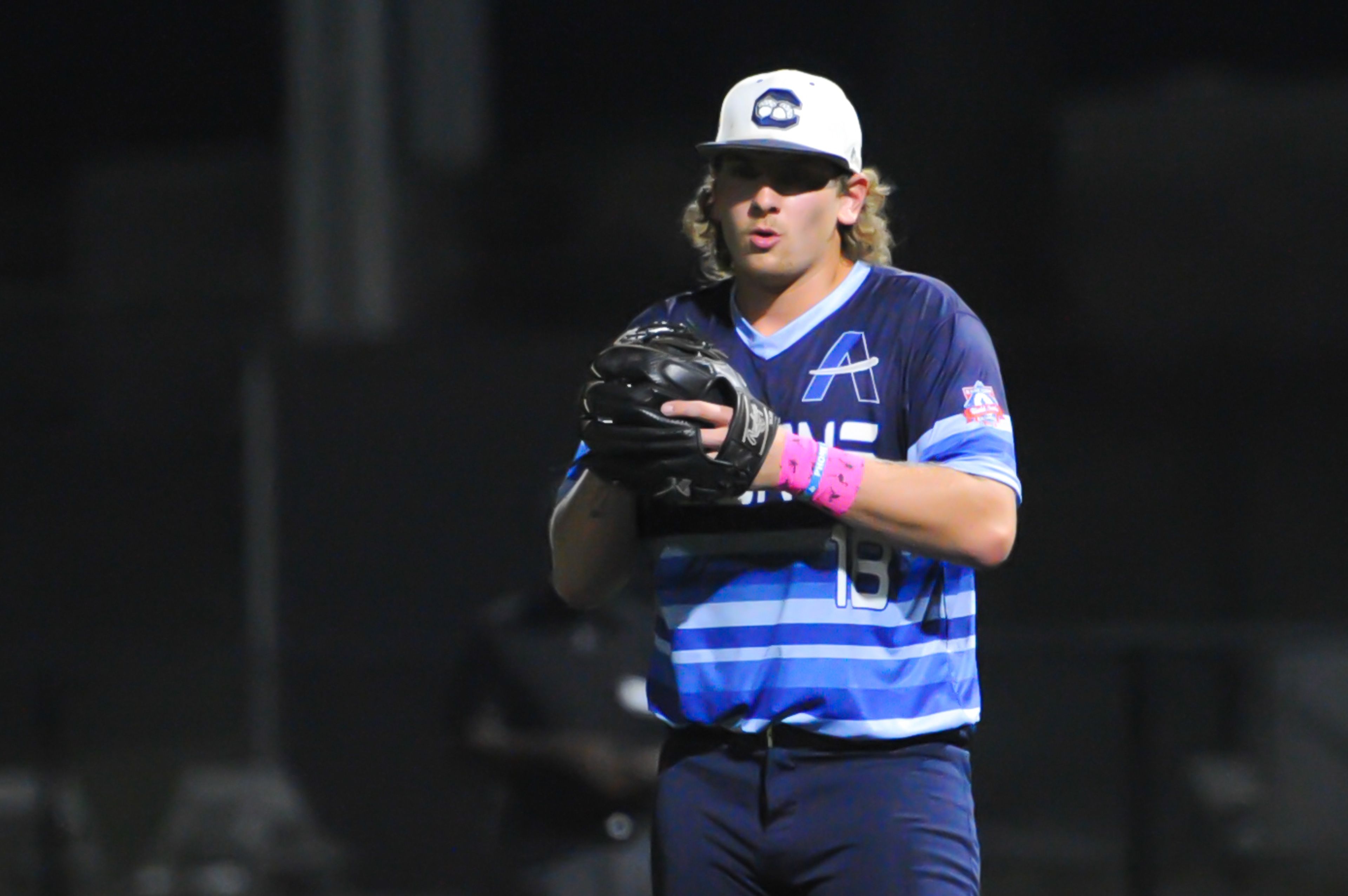 Aycorp's Talan McDaniel prepares to pitch during an August 14, 2024 Babe Ruth World Series game between the Aycorp Fighting Squirrels and the Altoona, Pennsylvania, at Capaha Field in Cape Girardeau, Mo. Aycorp defeated Altoona, 12-11.