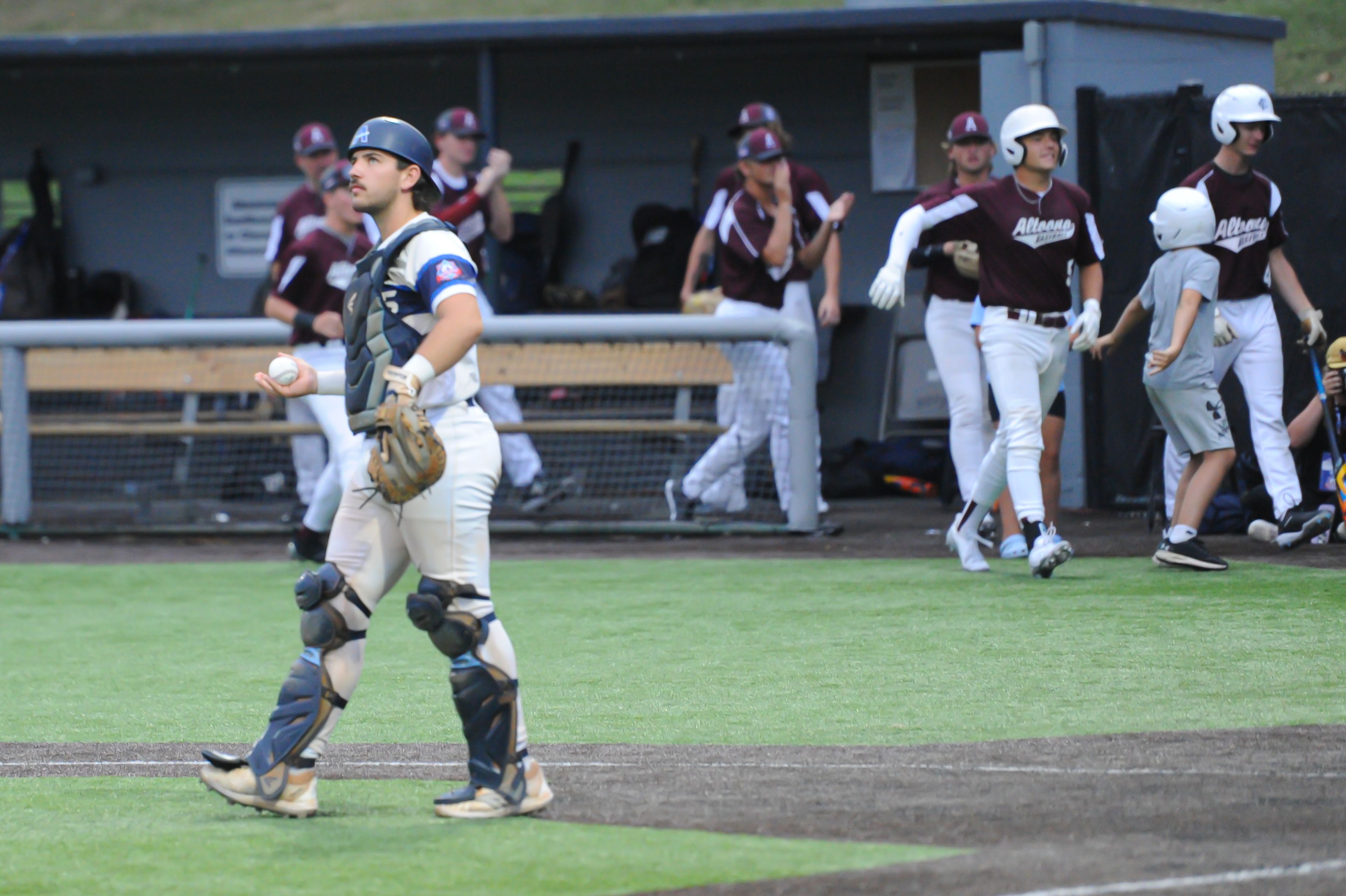 Aycorp's Wyatt Friley walks to the mound during a Monday, August 12, 2024 Babe Ruth World Series game between the Aycorp Fighting Squirrels and Altoona, Pennsylvania. Aycorp won, 13-3 in five innings.