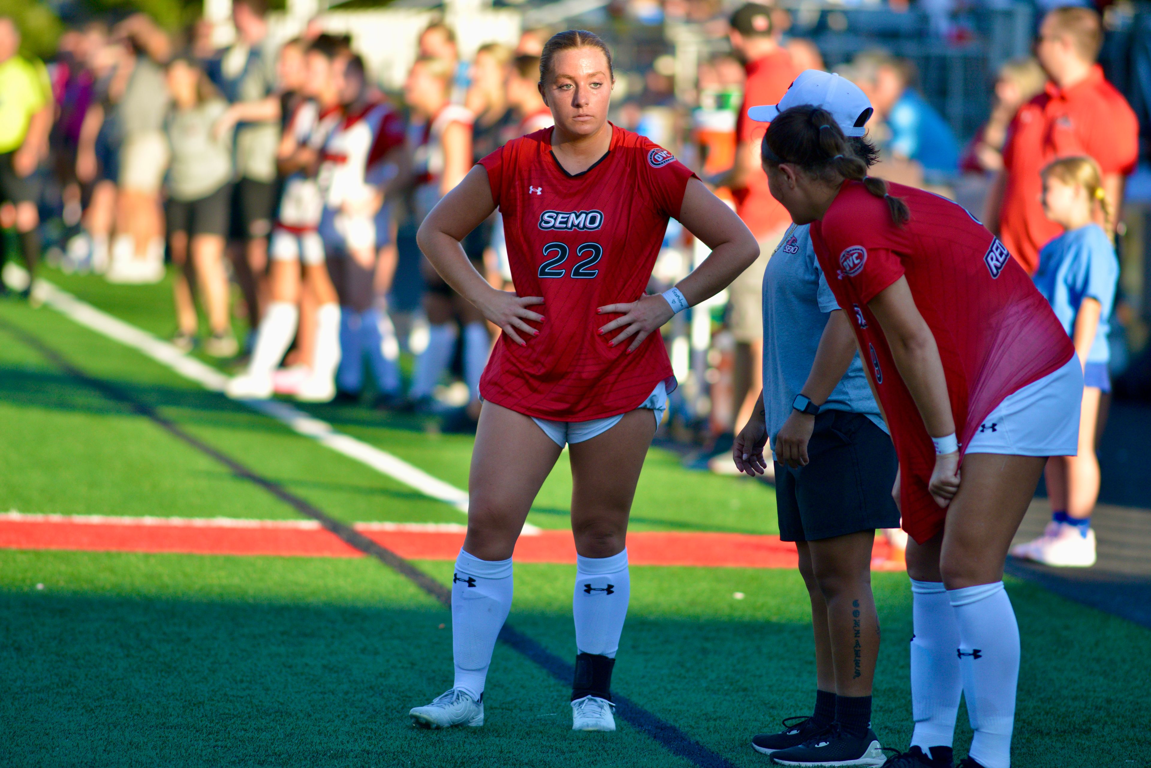 Southeast Missouri State’s Zoe Houston stands during a soccer match against Murray State on Sunday, Aug. 18, at Houck Field. 