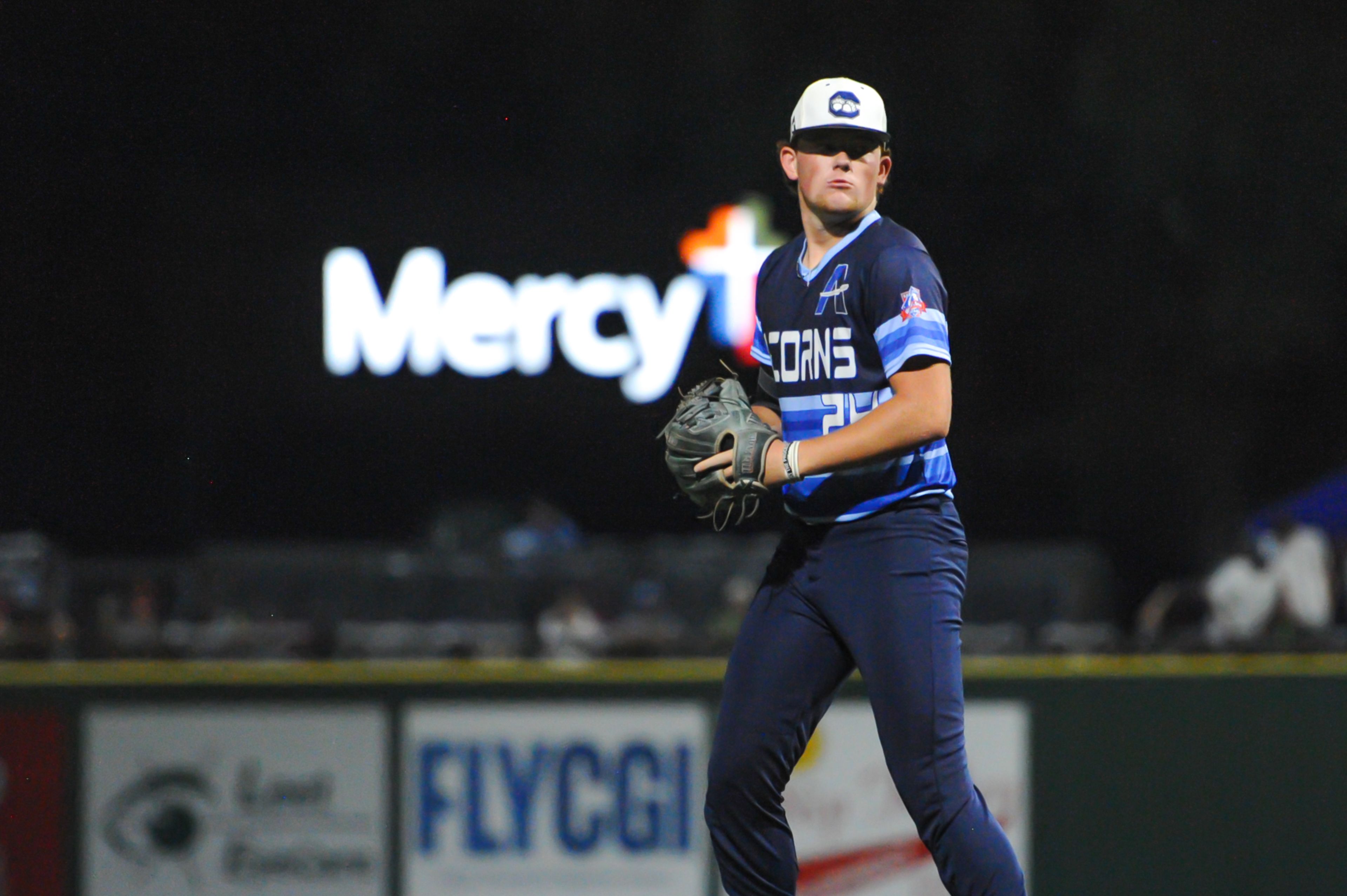 Aycorp's Luke Hester winds to pitch during an August 14, 2024 Babe Ruth World Series game between the Aycorp Fighting Squirrels and the Altoona, Pennsylvania, at Capaha Field in Cape Girardeau, Mo. Aycorp defeated Altoona, 12-11.