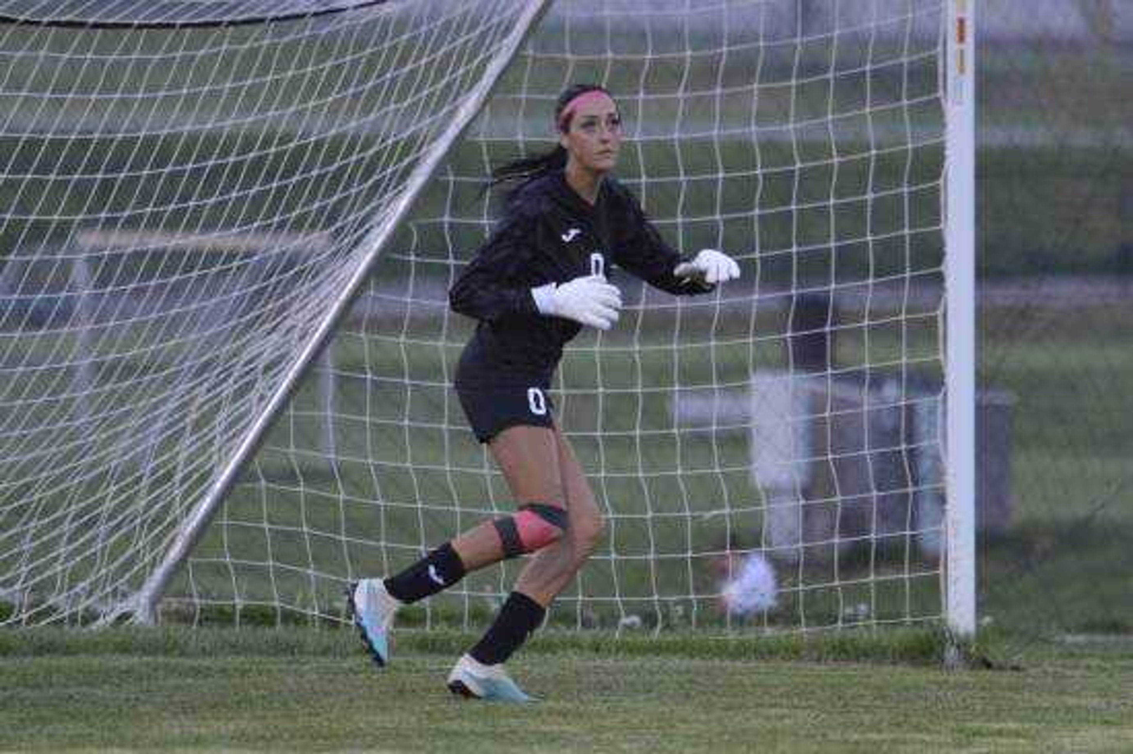 Perryville�s Brooklyn Moll anticipates a shot during the Pirates� 2-1 win over Cape Central on Monday, April 1, in Perryville.