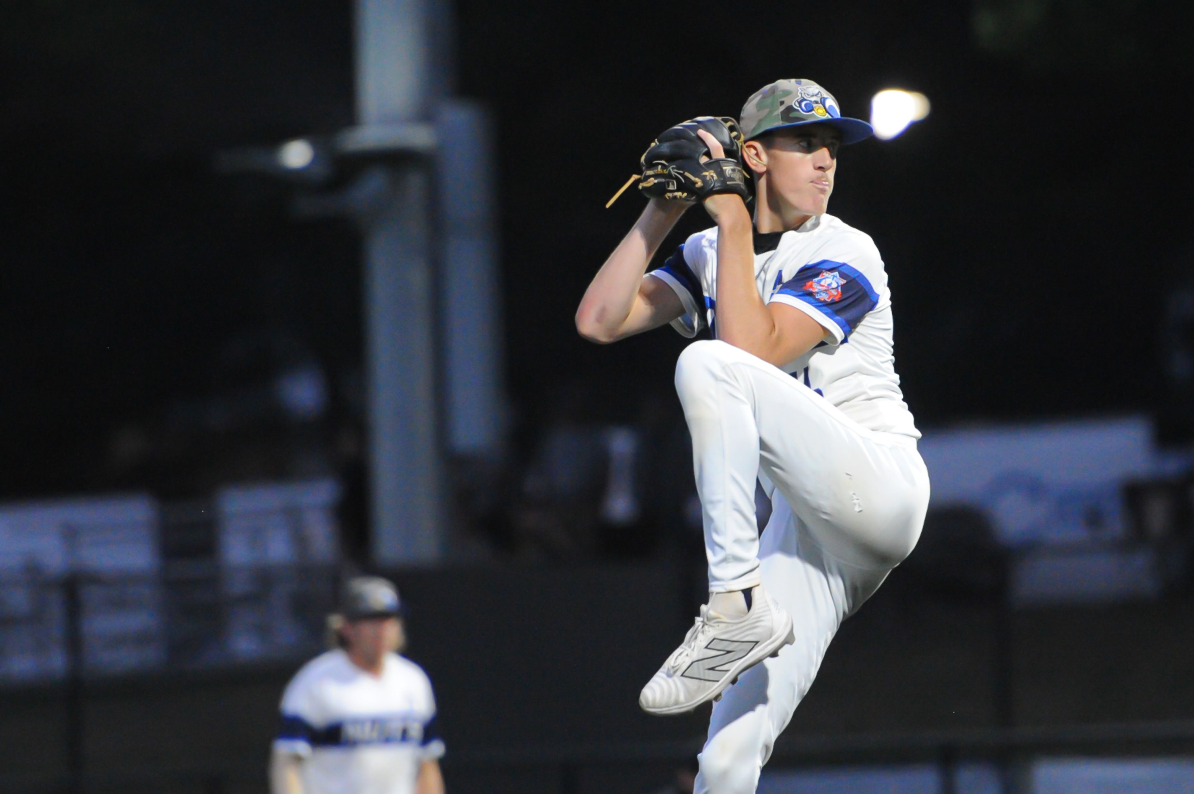 Aycorp's Brady Smith winds to pitch during a Monday, August 12, 2024 Babe Ruth World Series game between the Aycorp Fighting Squirrels and Altoona, Pennsylvania. Aycorp won, 13-3 in five innings.