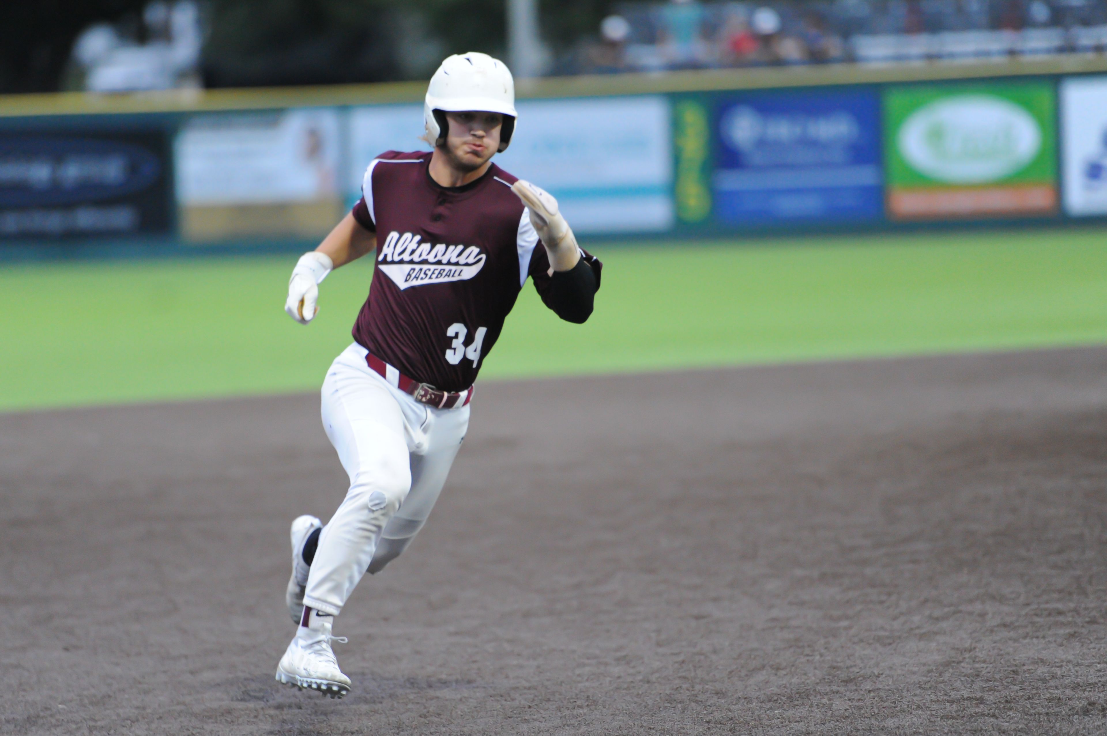 Altoona's Eric Ulery sprints around third base during a Monday, August 12, 2024 Babe Ruth World Series game between the Aycorp Fighting Squirrels and Altoona, Pennsylvania. Aycorp won, 13-3 in five innings.