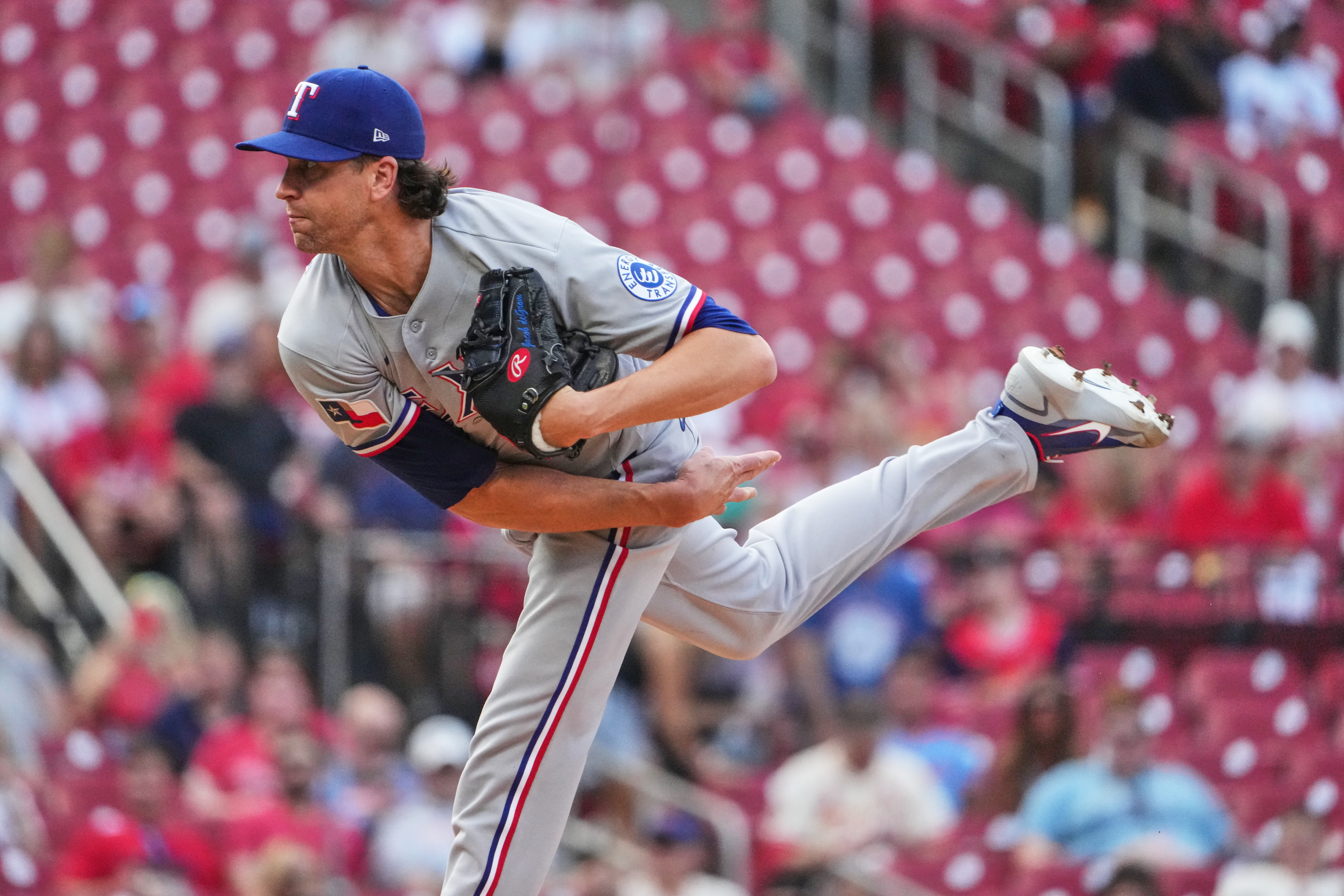 Rangers ace Jacob deGrom gets his 100th major league win on
