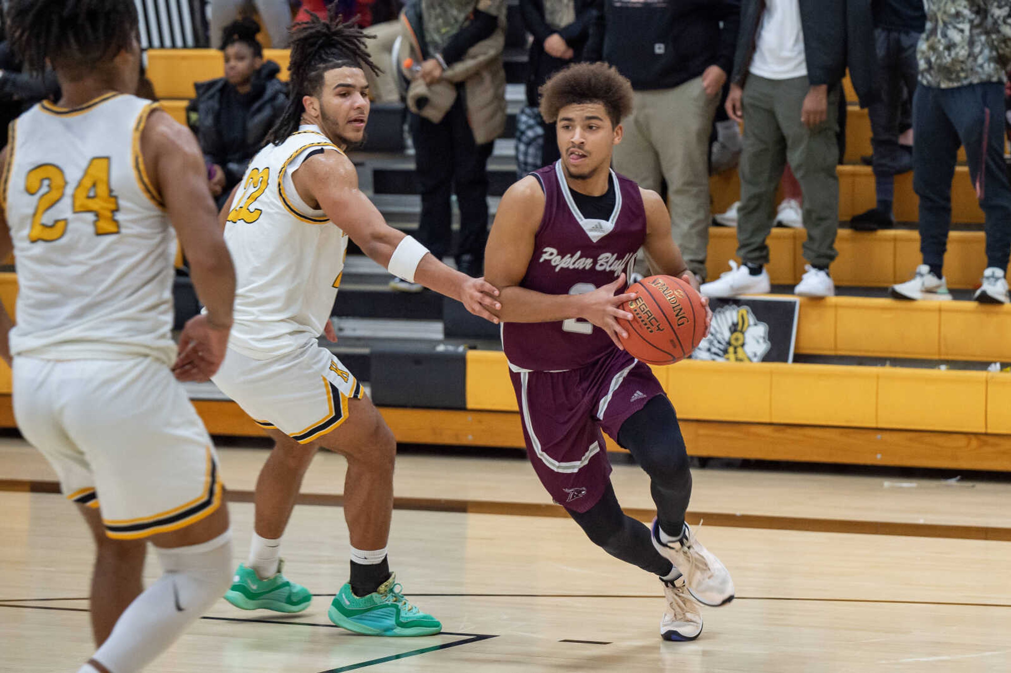 Poplar Bluff senior Darius Graham makes his way to the basket in a game at Kennett Tuesday, Jan. 23, 2024.