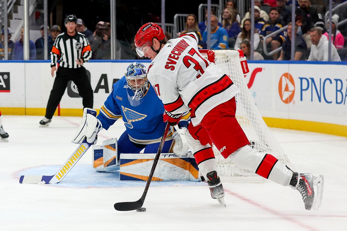 Vibrant Blues' Joel Hofer: In Goal Versus Oilers Abstract Illustration Vibrant Blues' Joel Hofer: In Goal Versus Oilers Abstract Illustration