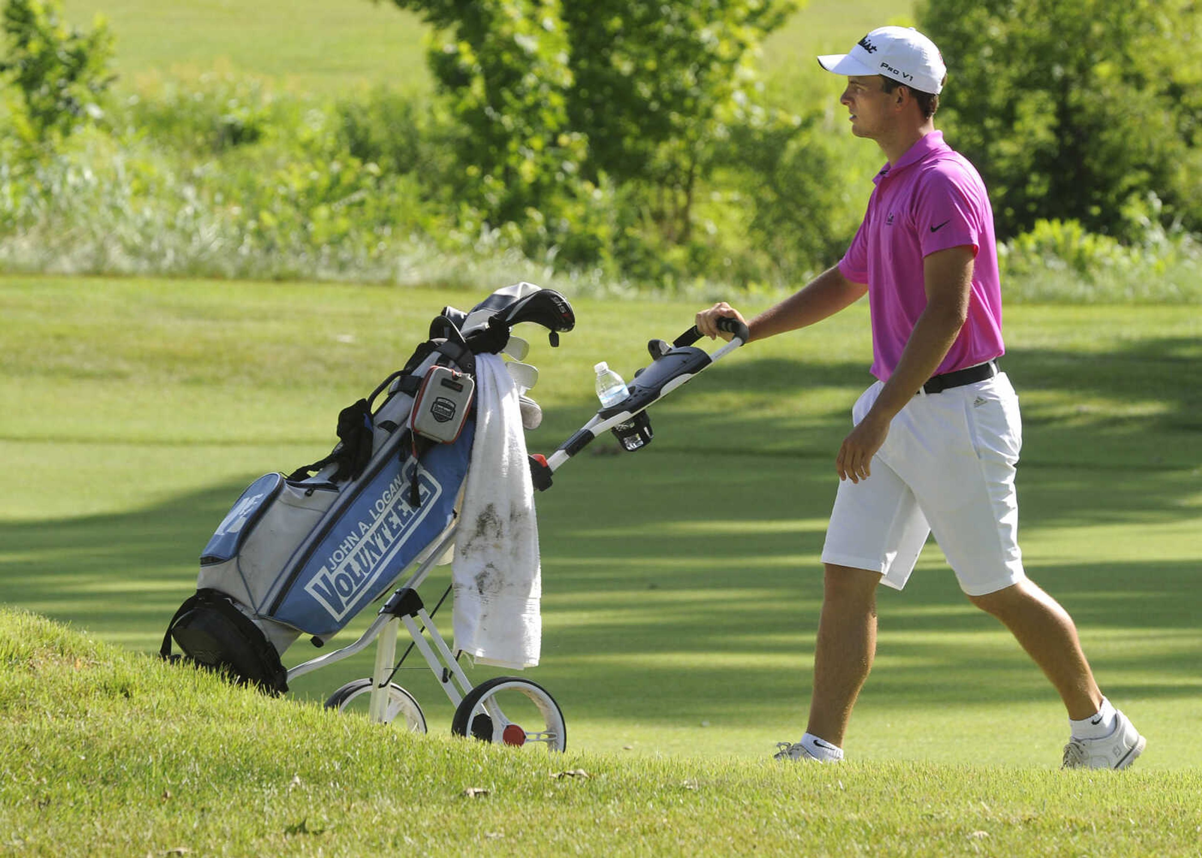 FRED LYNCH ~ flynch@semissourian.com
Brian Whitson of Dexter, Missouri walks to the second hole Tuesday, June 19, 2018 during the Missouri Amateur Championship at Dalhousie Golf Club.