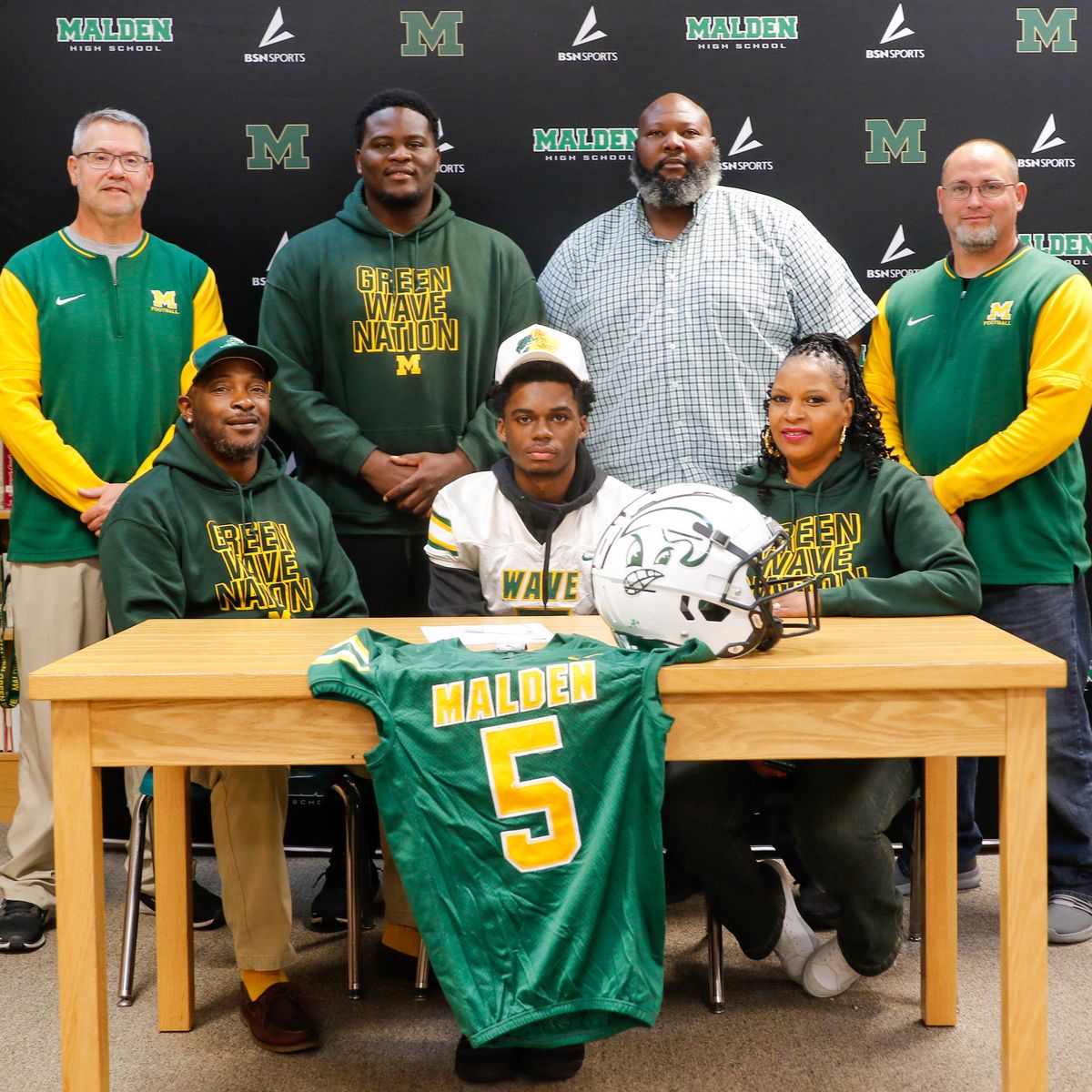 Photo gallery: Malden's Jamyius Benford commits to play foot...