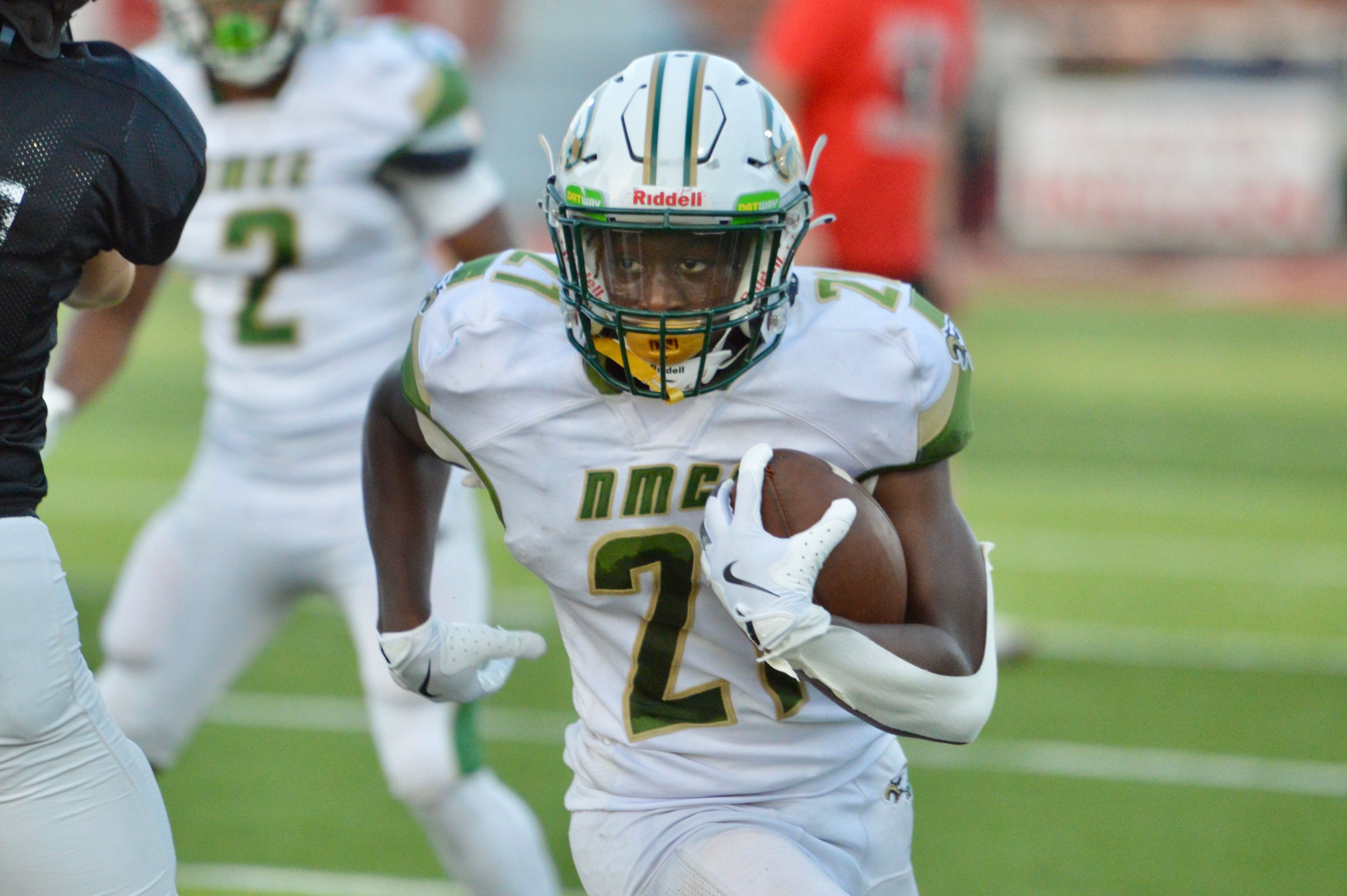 New Madrid County Central running back Charlie Resonno carries the ball during a scrimmage against Jackson on Friday, Aug. 2, at "The Pit" in Jackson, Mo.
