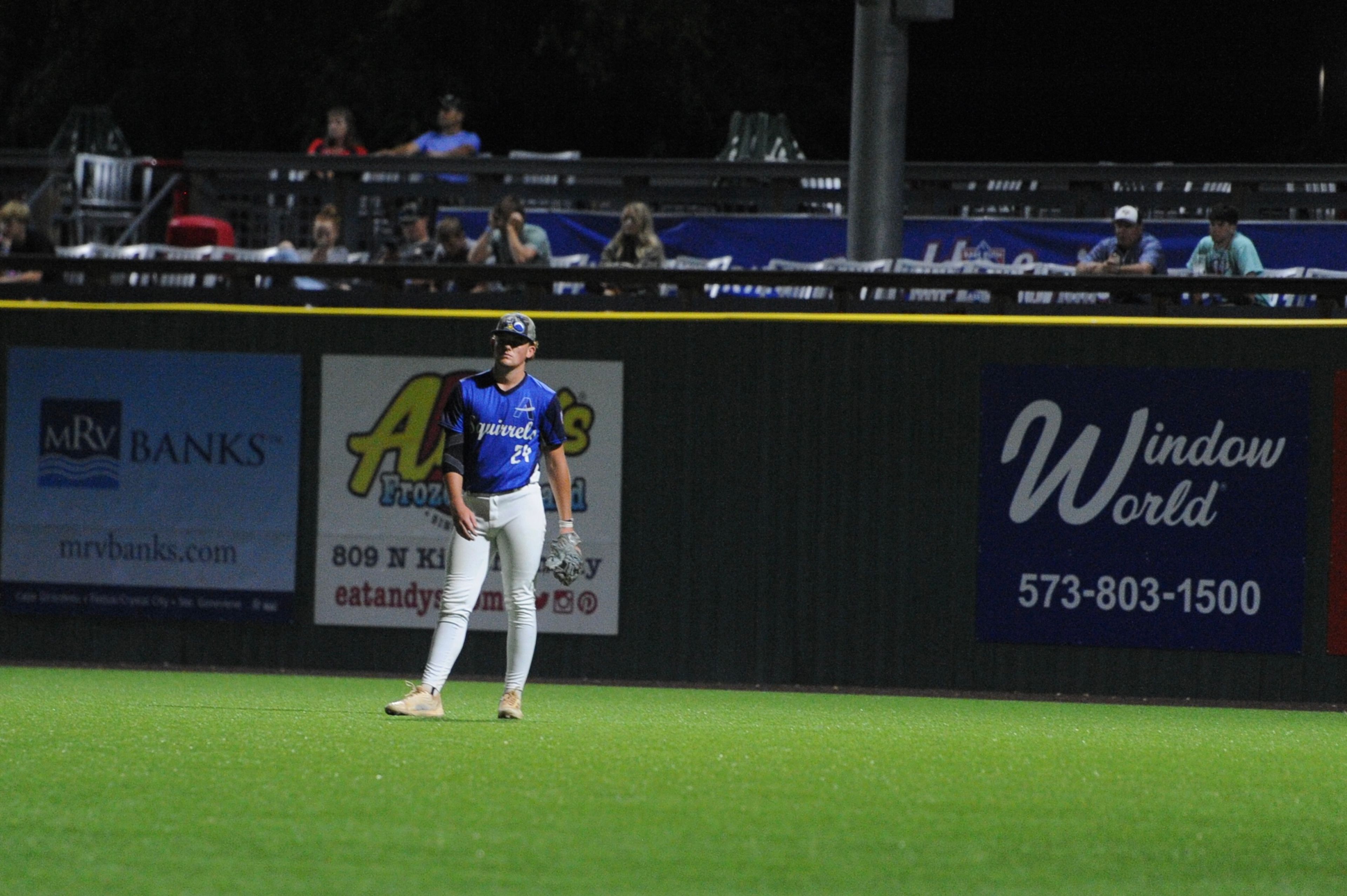 Aycorp's Luke Hester stares in from right during a Saturday, August 10, 2024 Babe Ruth World Series game between the Aycorp Fighting Squirrels and Manassas, Virginia, at Capaha Field in Cape Girardeau, Mo. Aycorp defeated Manassas, 3-1.