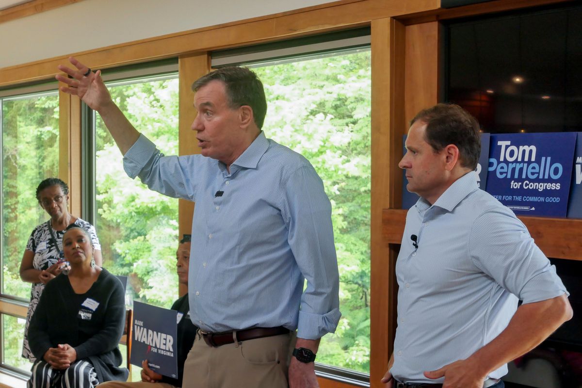 Sen. Mark Warner weighs in on tariffs, drought and AI during Virginia visit