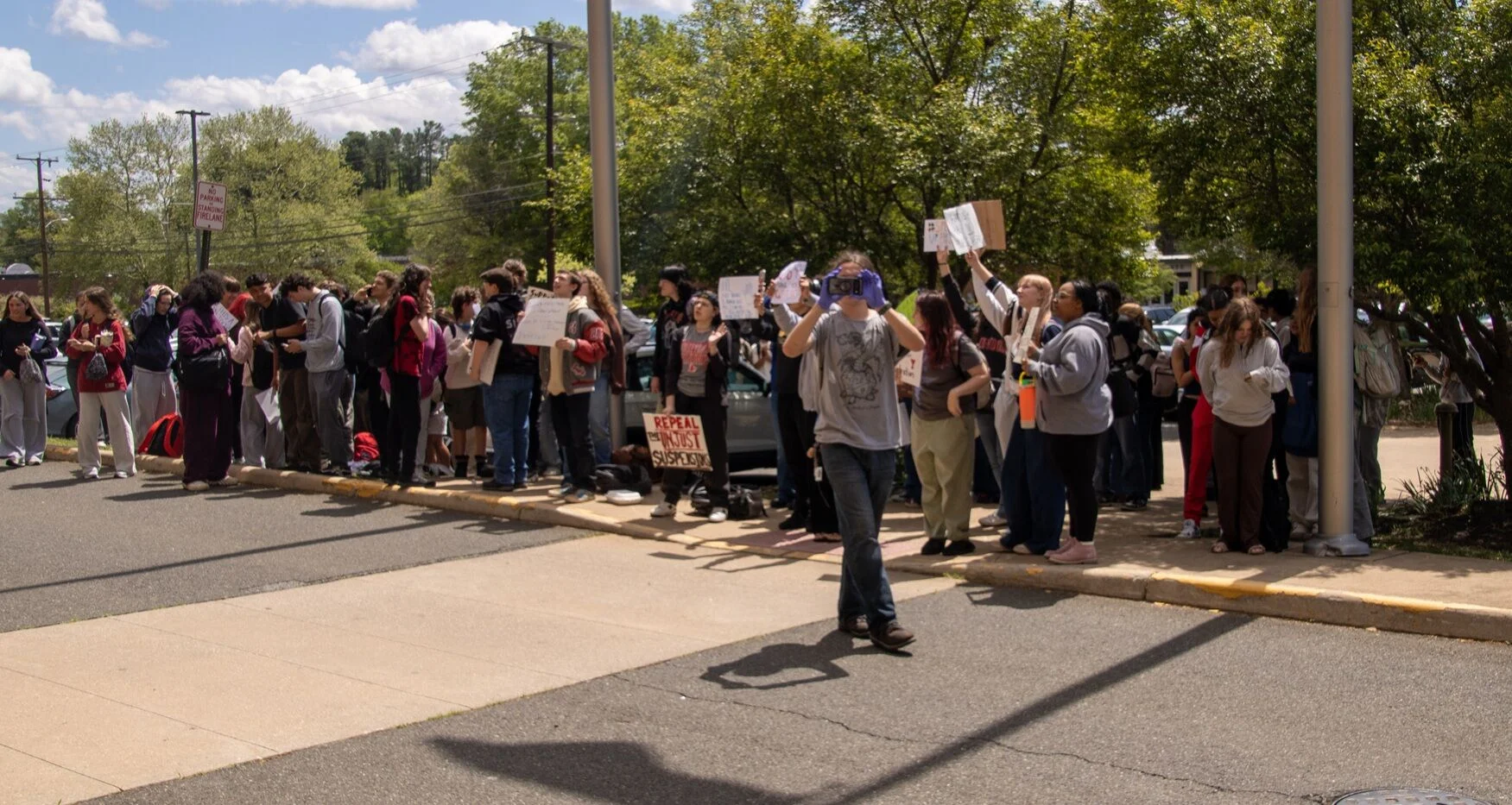 Fauquier High School students walk out in protest of 'studen...