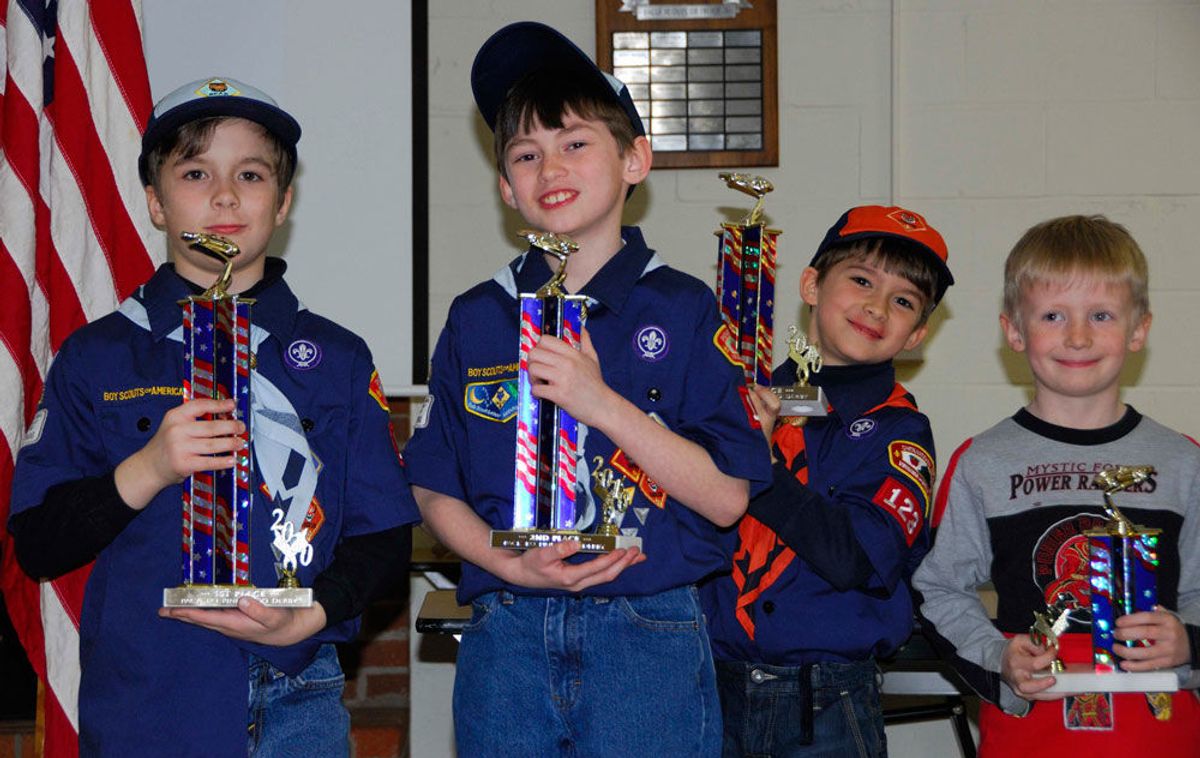 Cub Scouts race in Derby