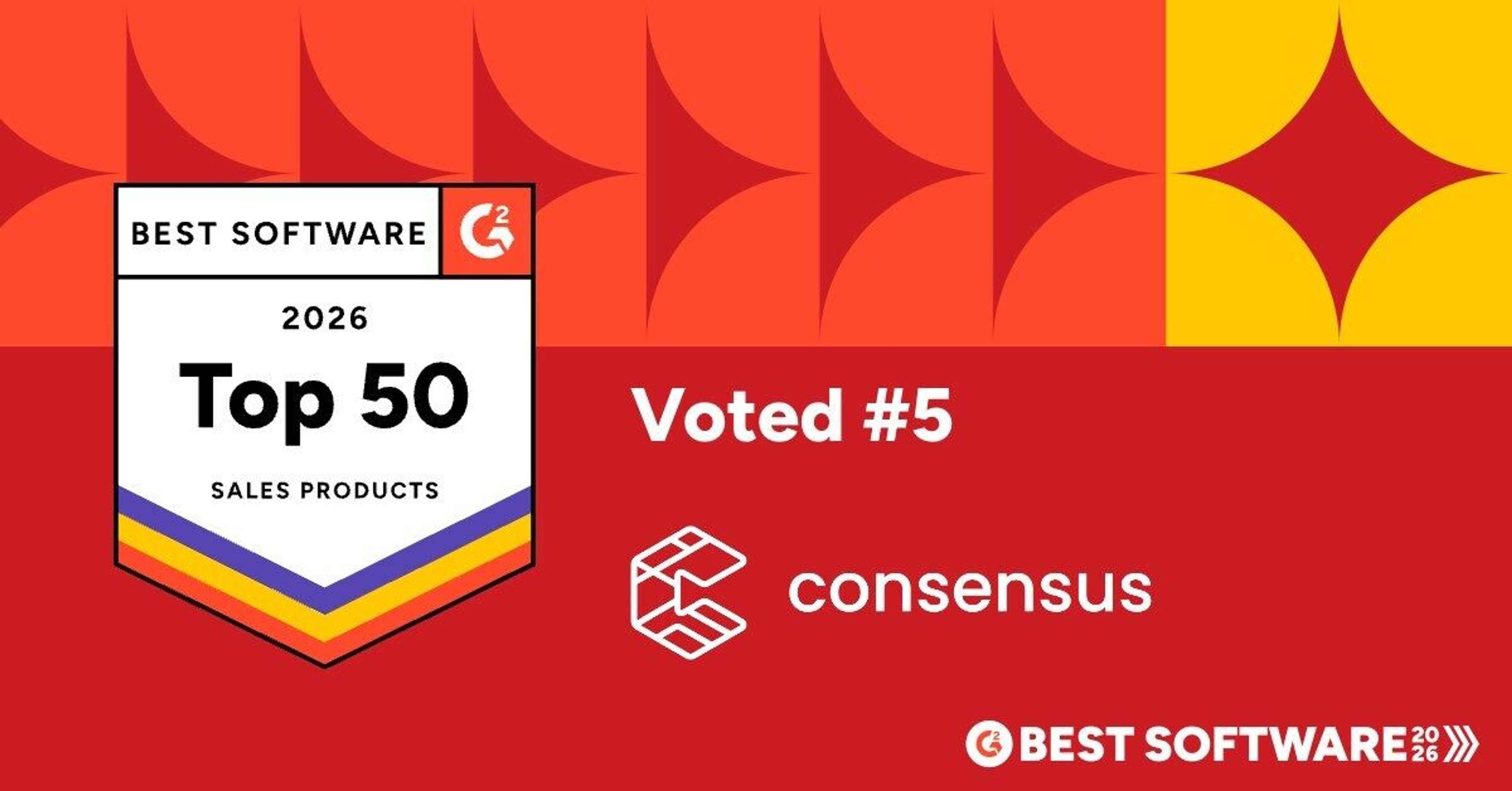 Consensus Named One of G2's Top 5 Sales Software Platforms o...
