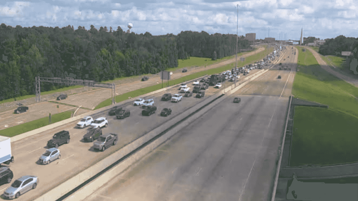 Emergency concrete repair closes northbound interstate lanes...