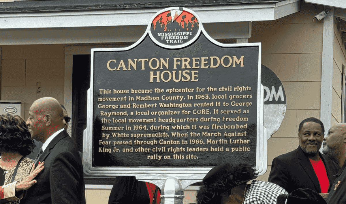 Mississippi Freedom Trail marker unveiled at historic Canton Freedom House