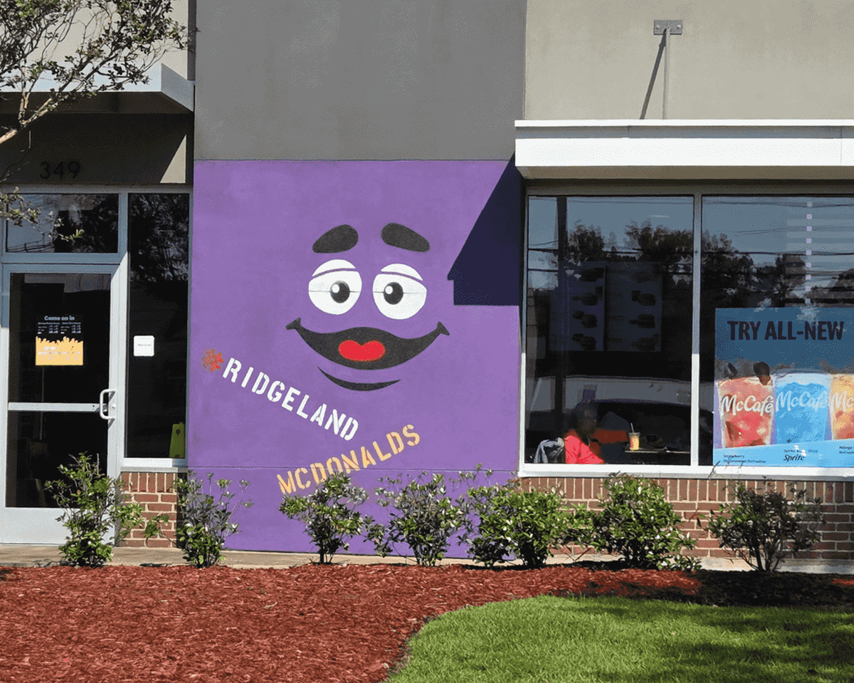 Ridgeland McDonald’s Grimace mural ruled in violation of cit...