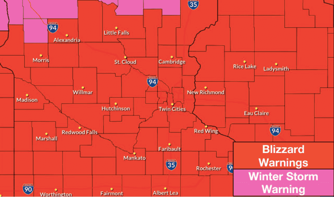 Blizzard warning remains in effect through Monday morning