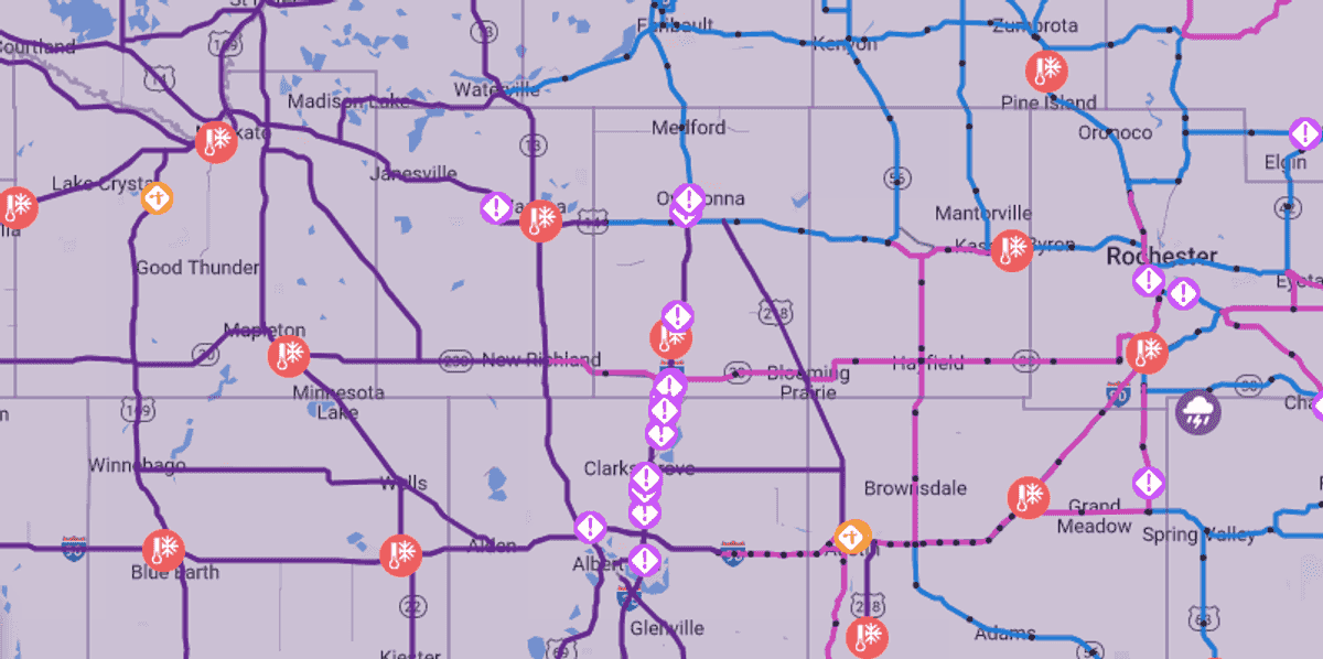 Update: Interstate 35 from Owatonna to Ames closed; Albert Lea Armory opened for shelter