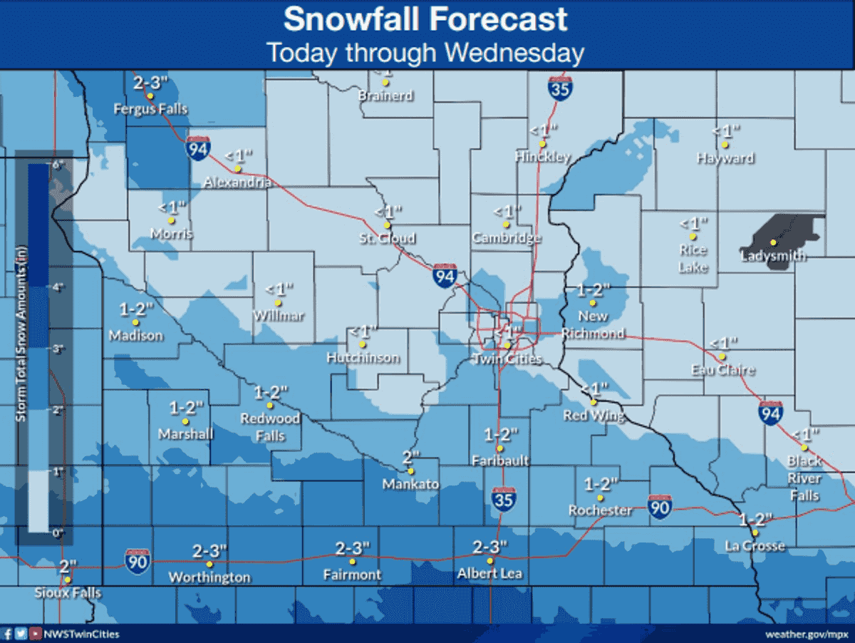 Light snow likely Tuesday and Wednesday; bitter cold to foll...