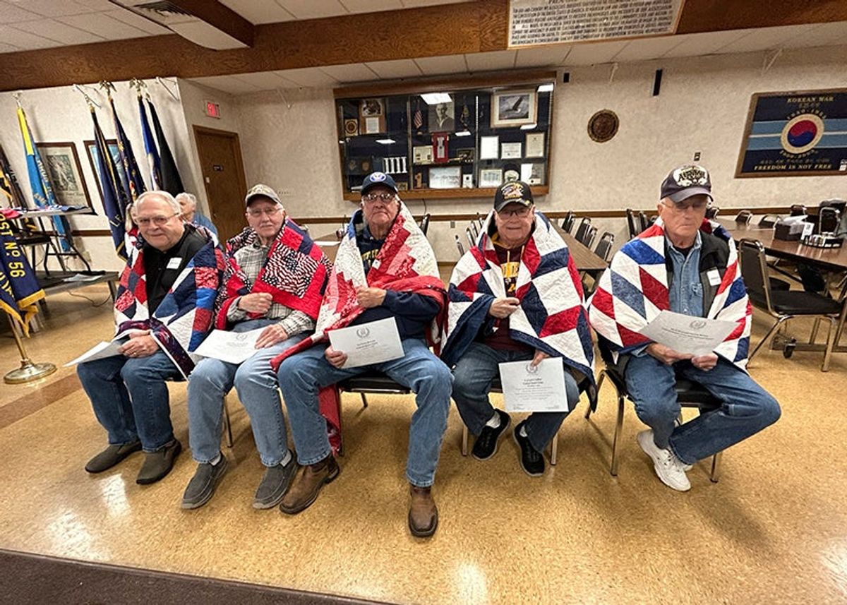5 more area veterans presented Quilts of Valor in ceremony