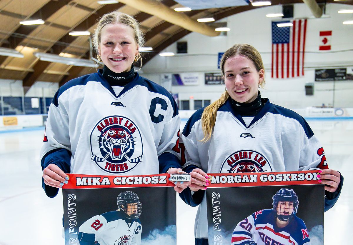 2 Albert Lea girls' hockey players reach 100 career points