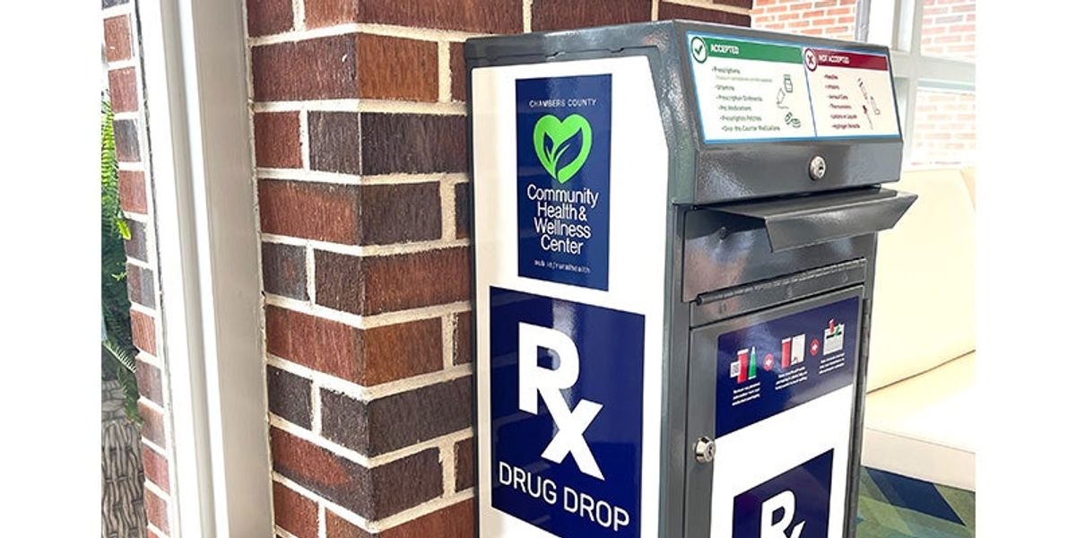 Meddrop Rx Box Iowa Drug dropbox installed at Chambers County Community Health a...