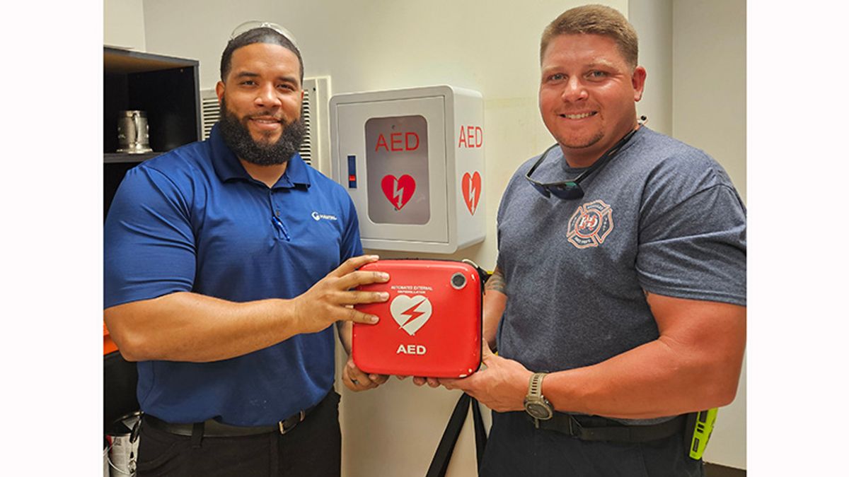 Huguley Fire supports Hantal Alabama with AEDs, safety training