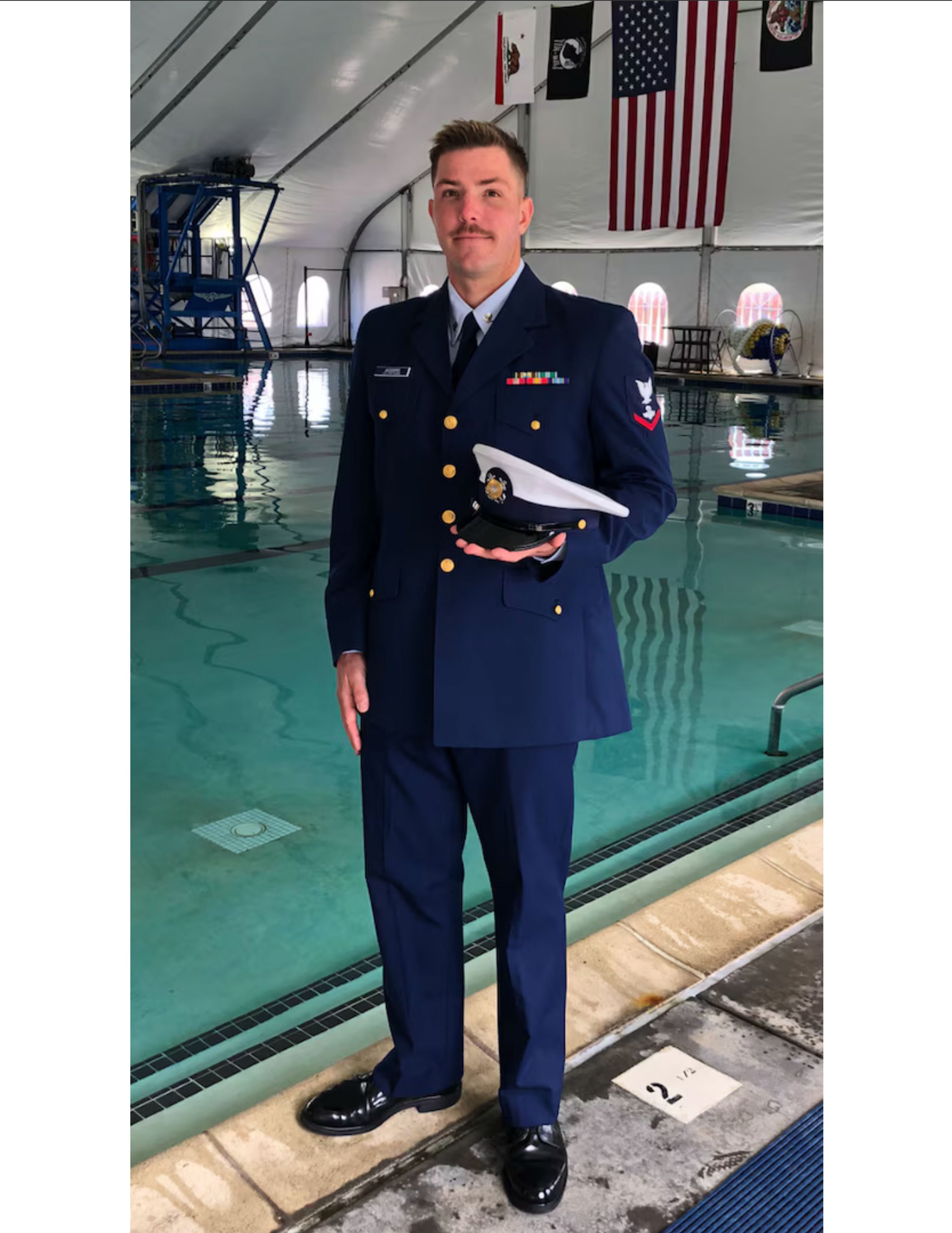 coast guard formal dress uniform US Coast Guard Dinner Dress Blue Jacket worn by Commander Merle Smith Jr