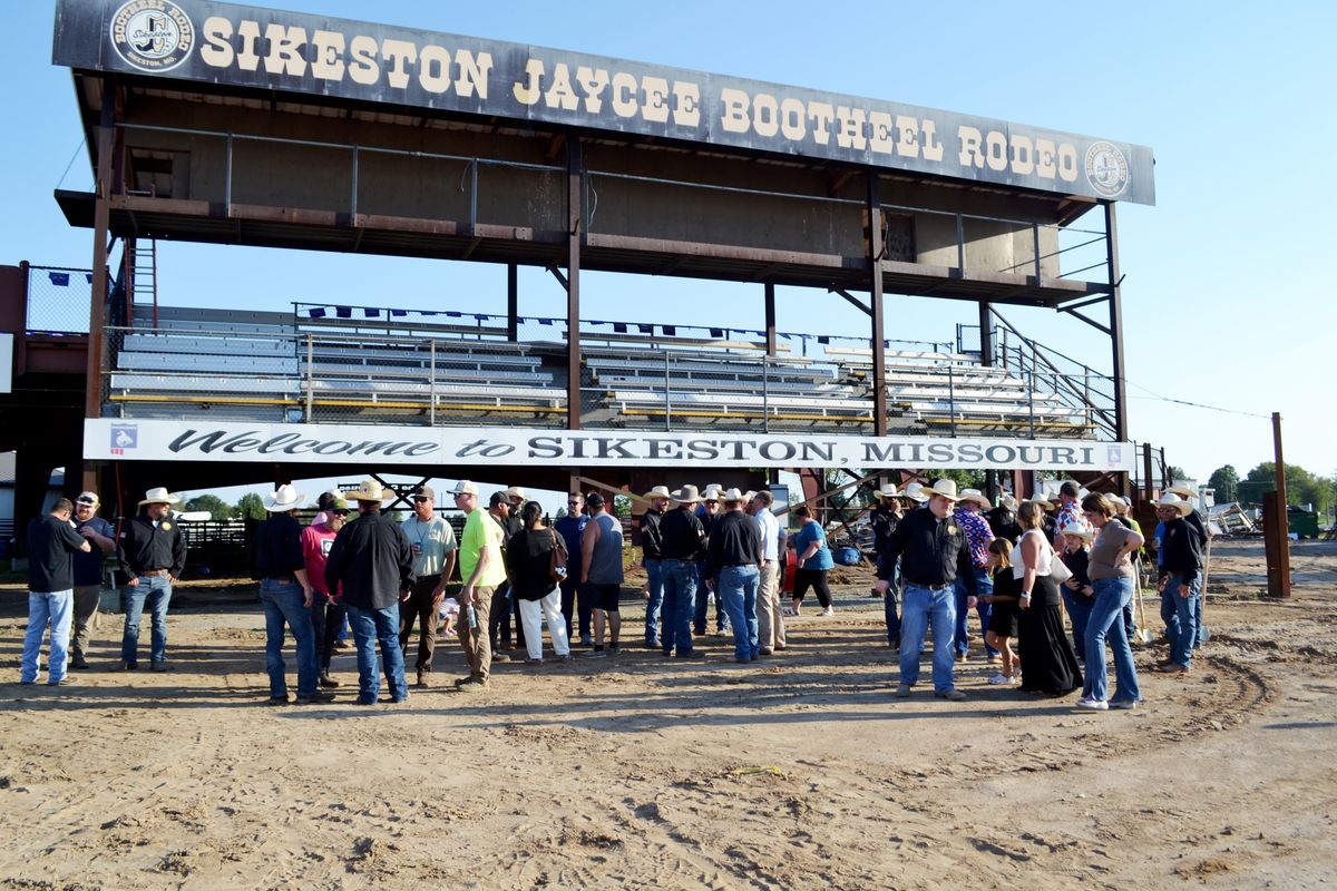 Sikeston Jaycees break ground on rodeo expansion to add seat...