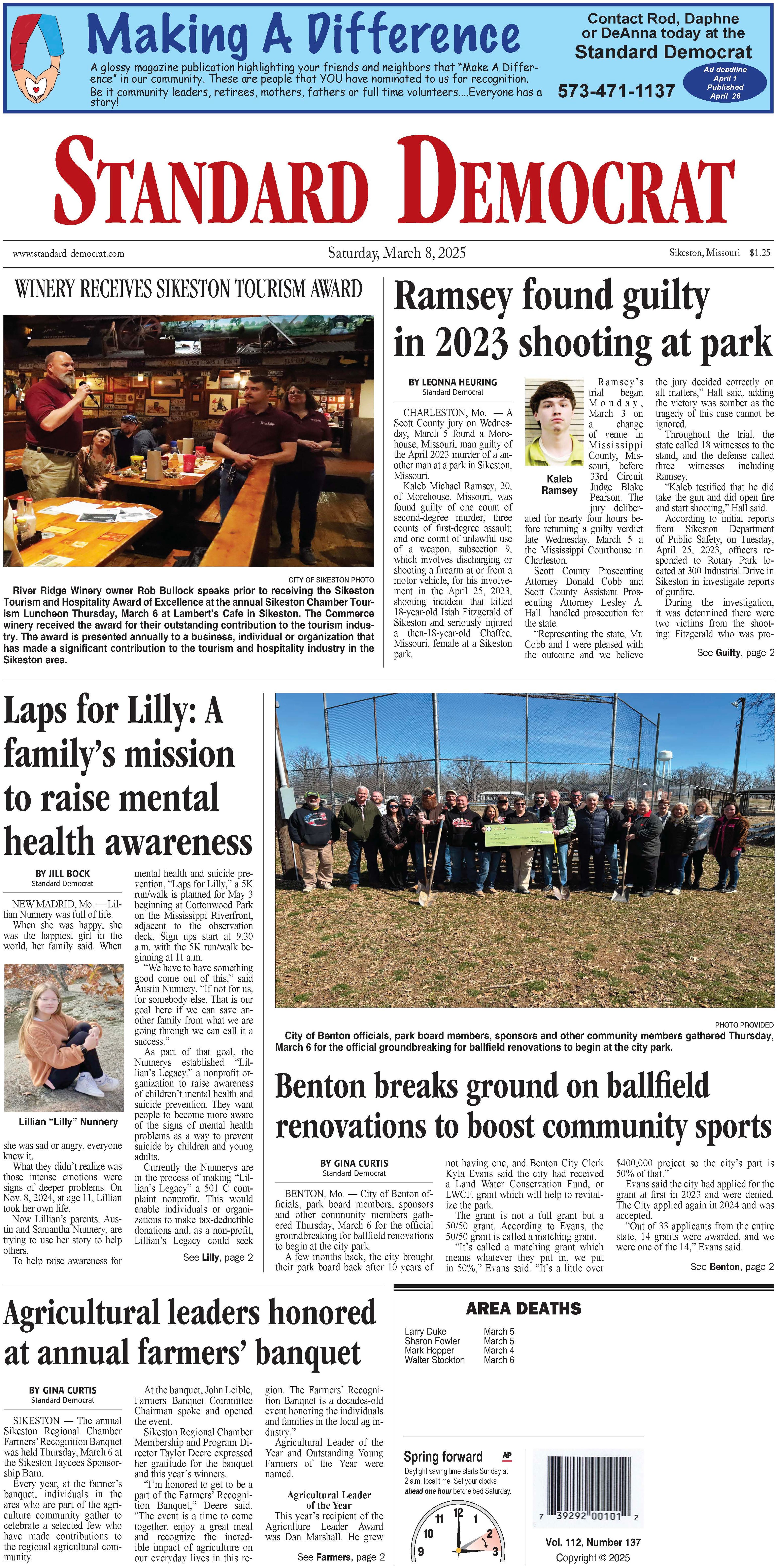 Saturday, March 8, 2025: E-Edition