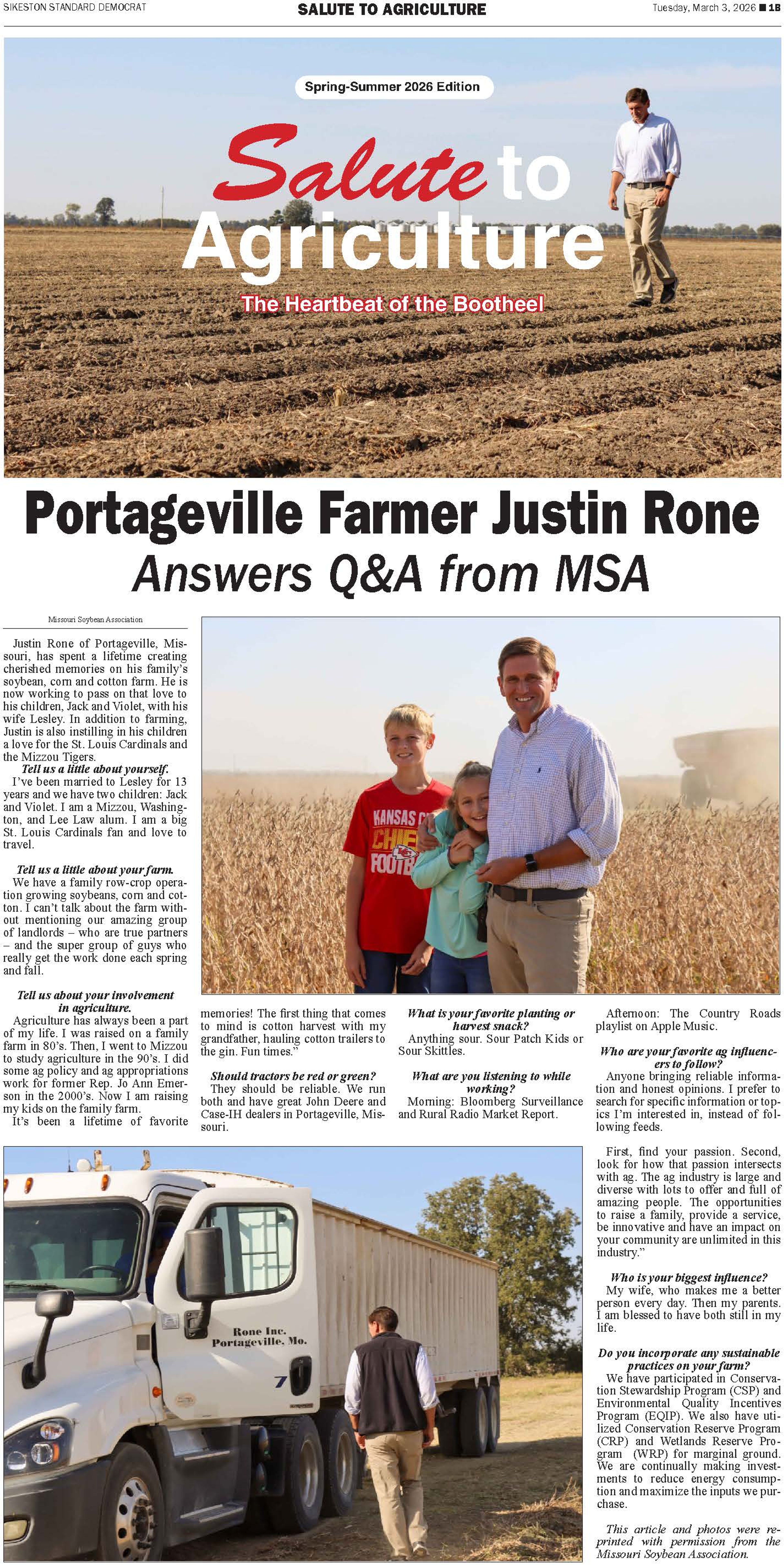 Salute to Agriculture: Tuesday, March 3, 2026