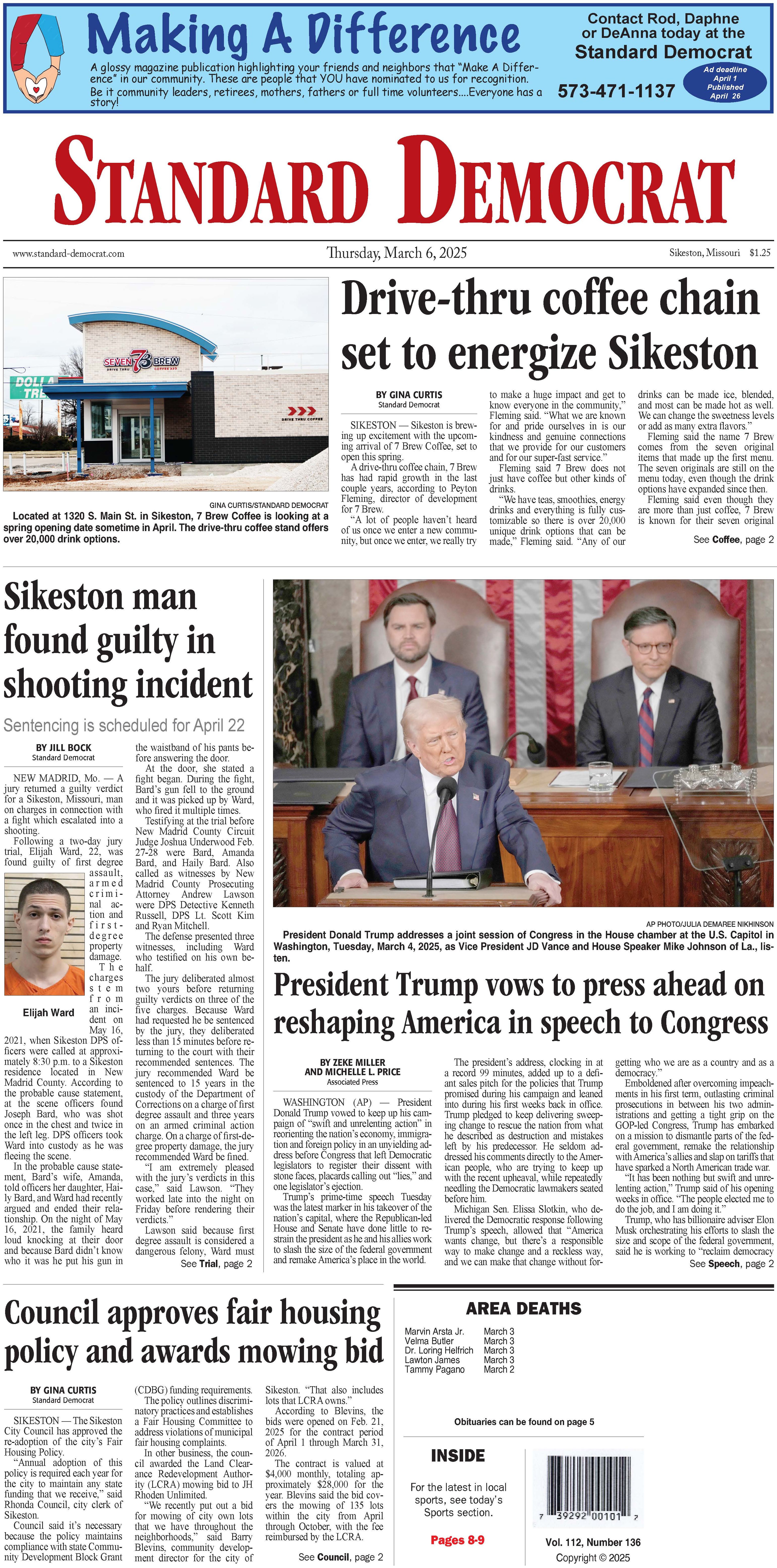Thursday, March 6, 2025: E-edition